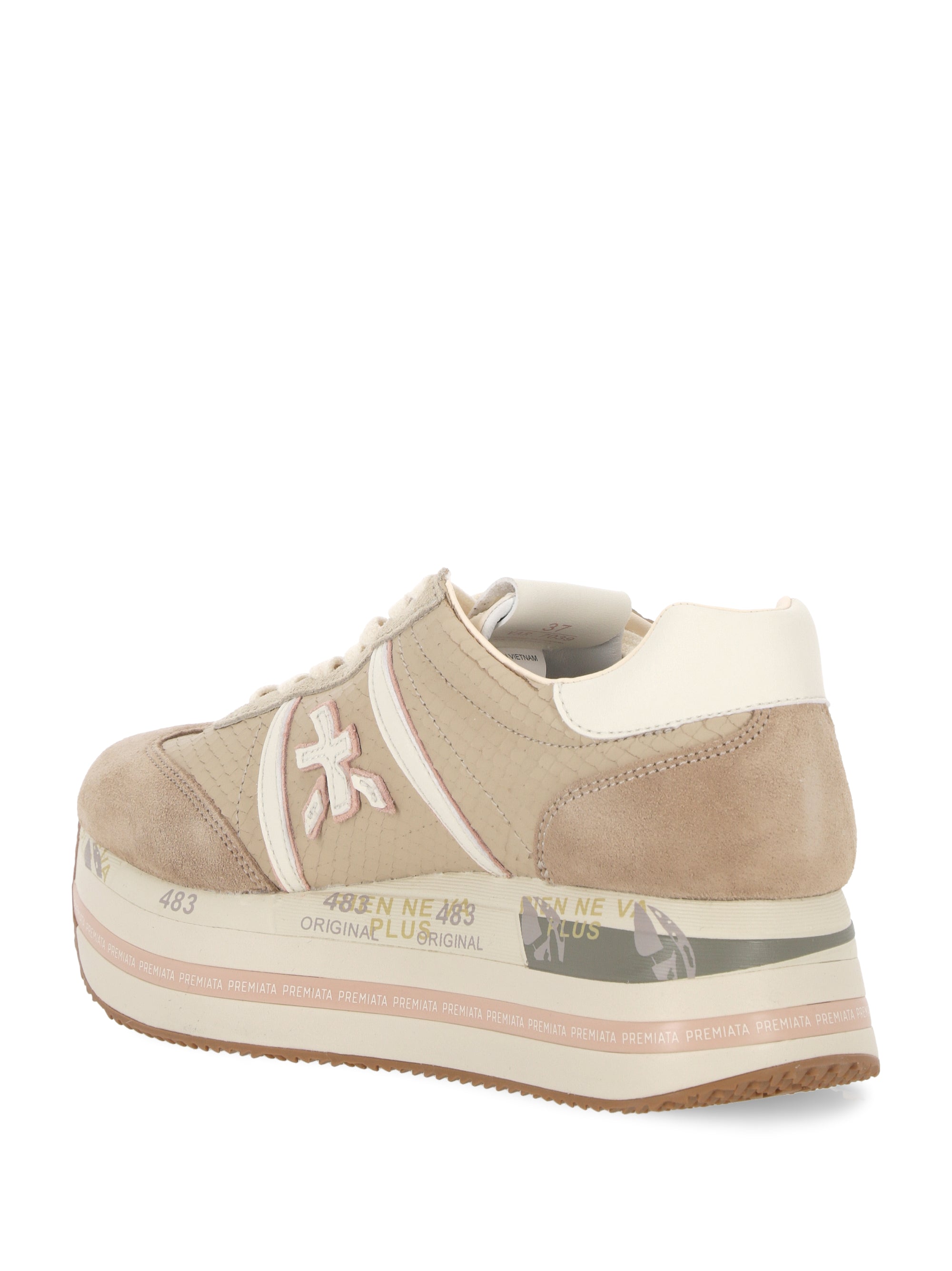 Premiata BETH Woman Beige pink Sneakers - Zuklat