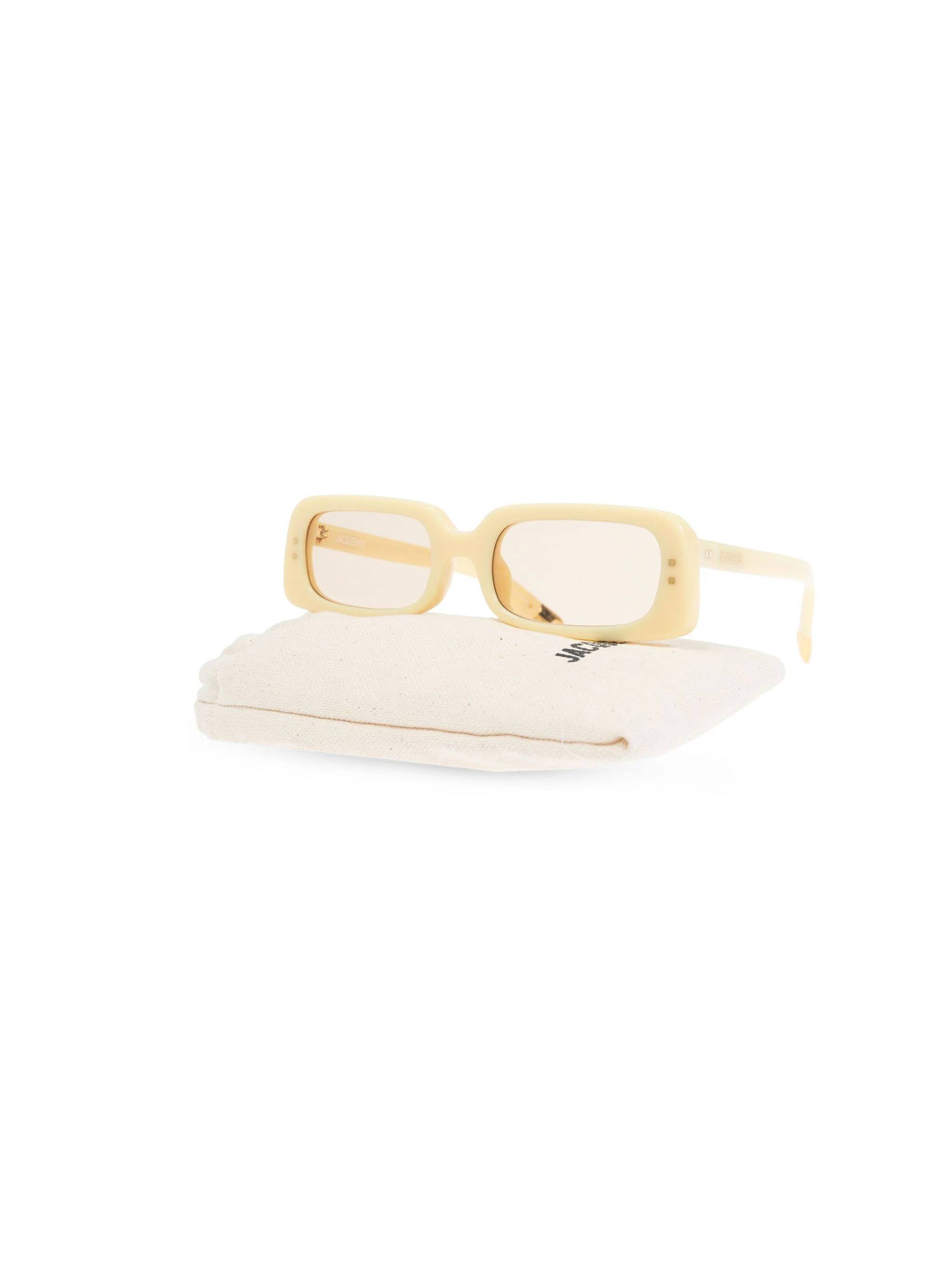 JACQUEMUS JAC47C3SUN Woman Pale yellow Sunglasses - Zuklat