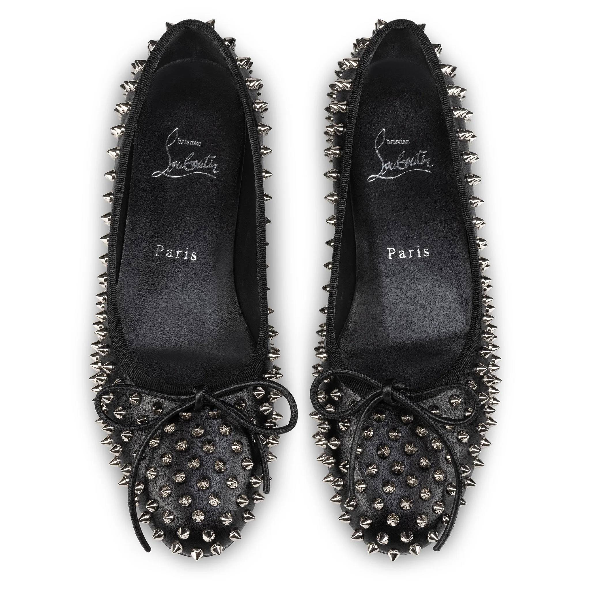 Christian Louboutin 3240613 Woman BLACK/SV/LIN BLACK Flat shoes - Zuklat