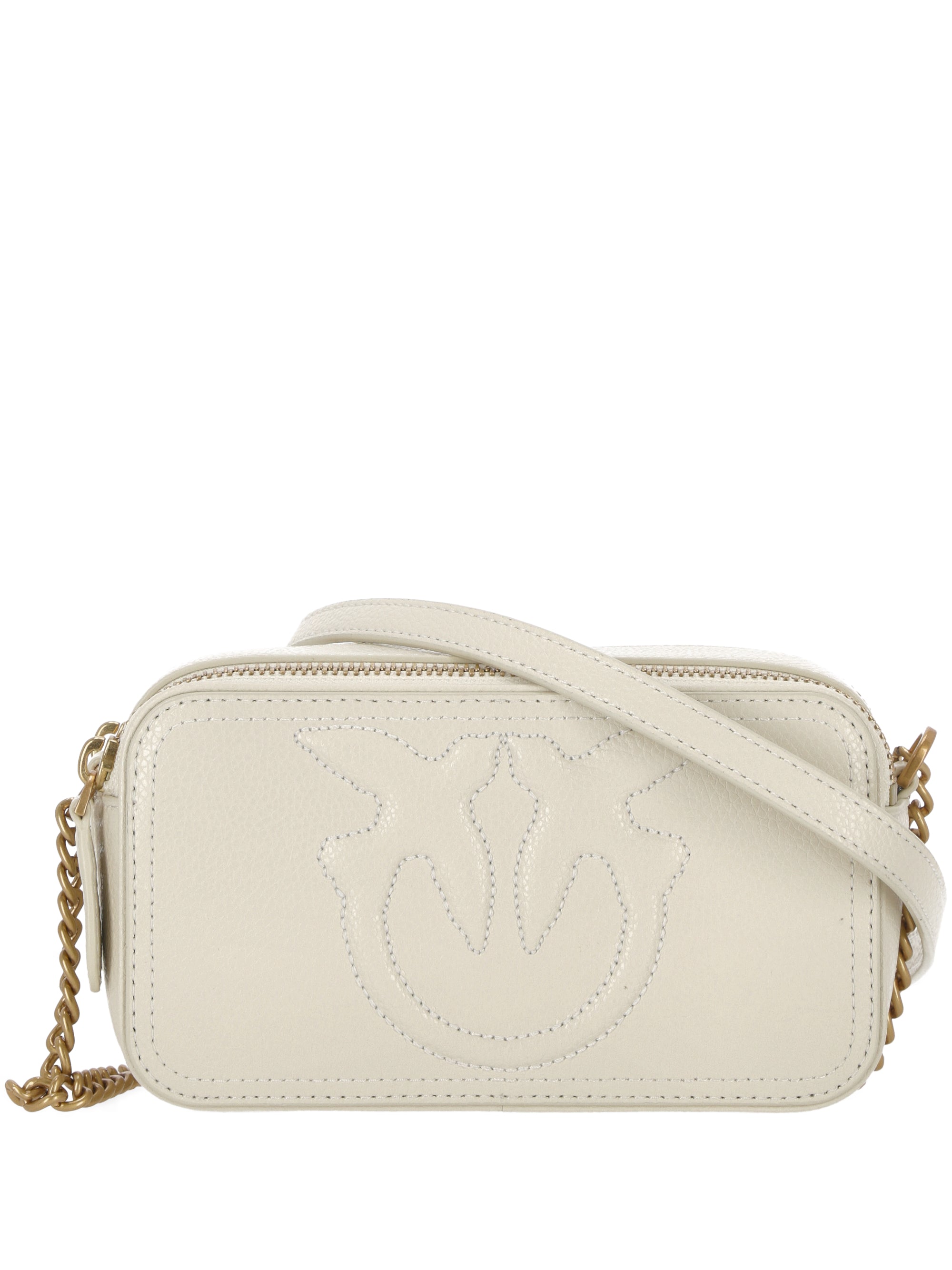 Pinko 103799 Woman BIANCO SETA-ANTIQUE GOLD Bags.. - Zuklat