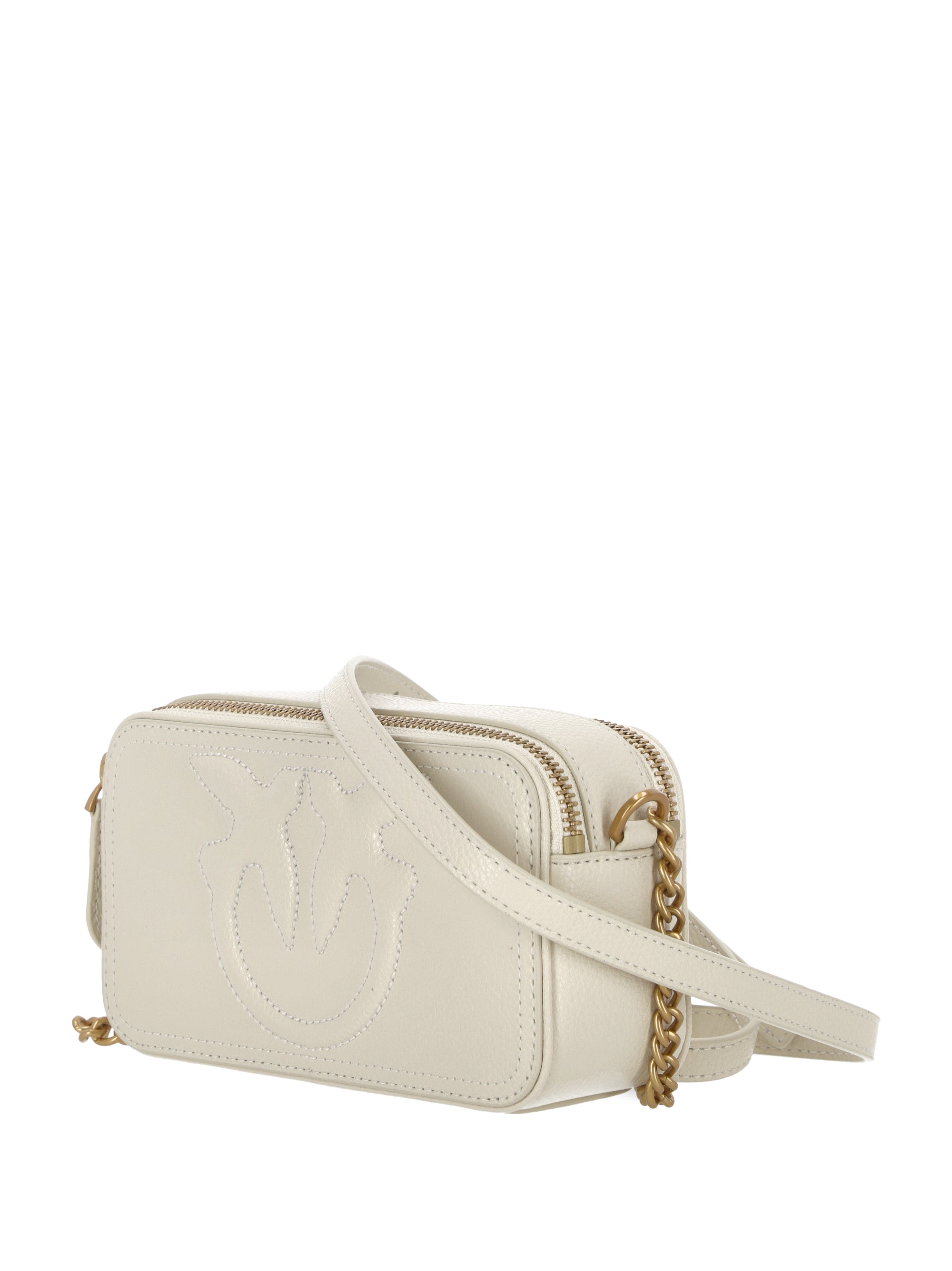 Pinko 103799 Woman BIANCO SETA-ANTIQUE GOLD Bags.. - Zuklat