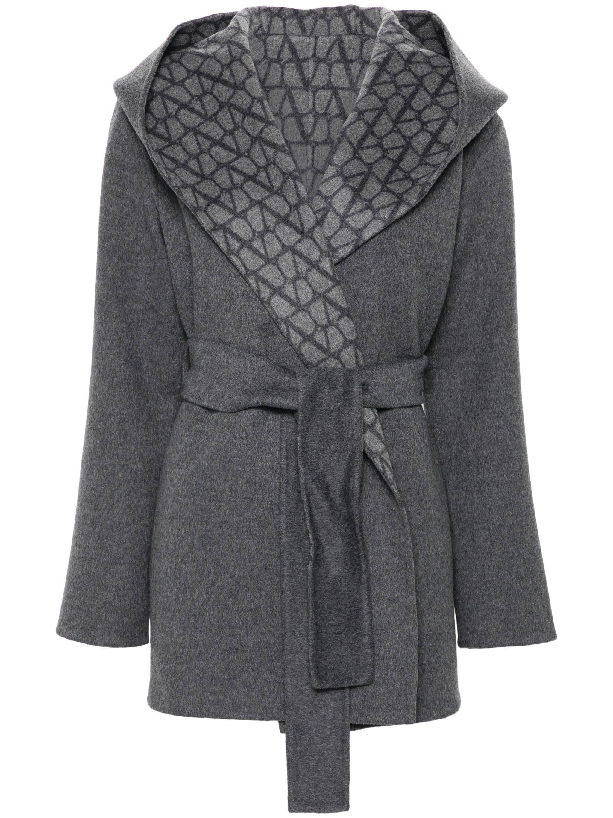 Valentino PAP 5B3CA6P5 Woman Grey Coats - Zuklat