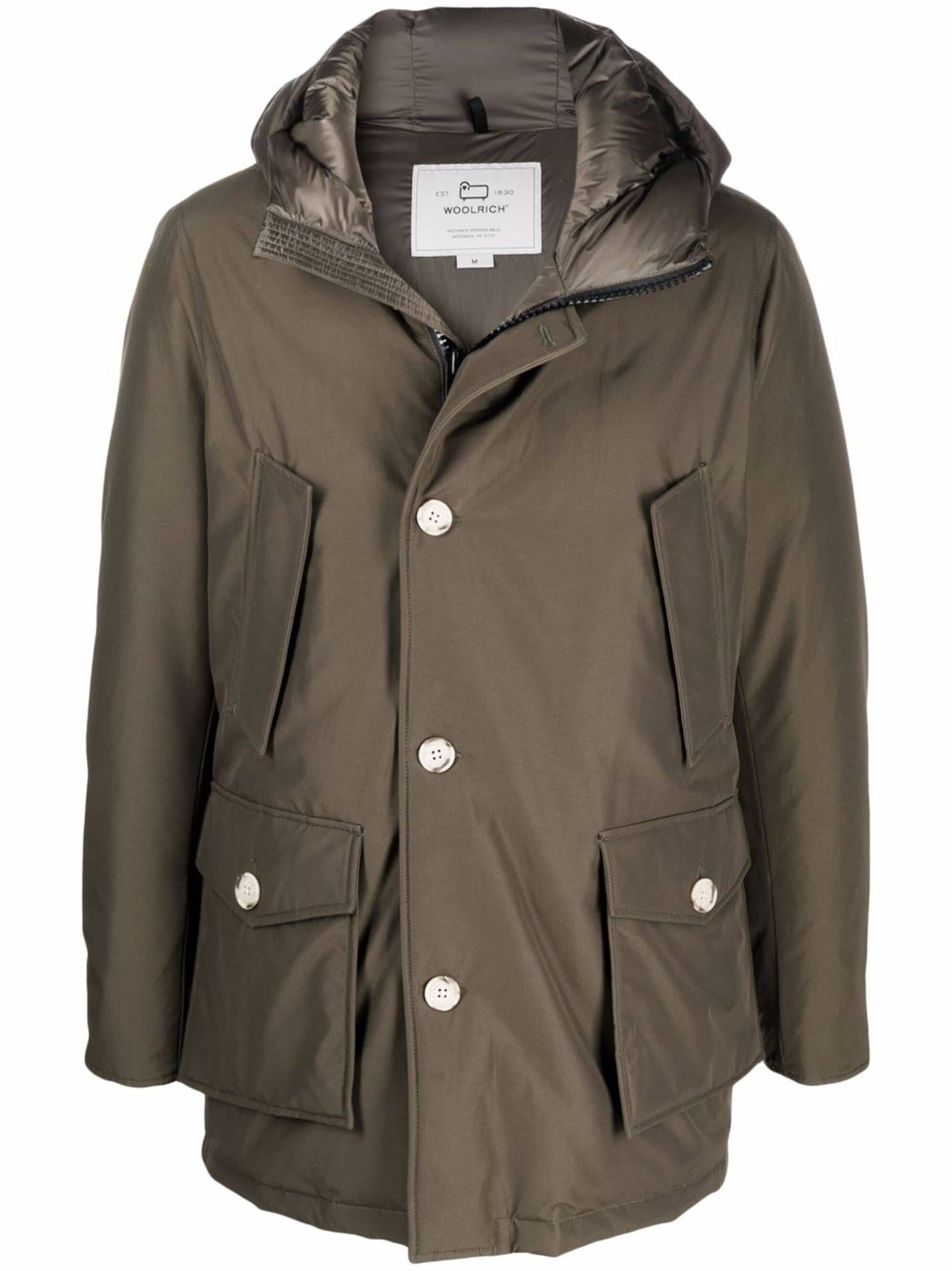 Woolrich CFWOOU0483MR Man Green Coats - Zuklat