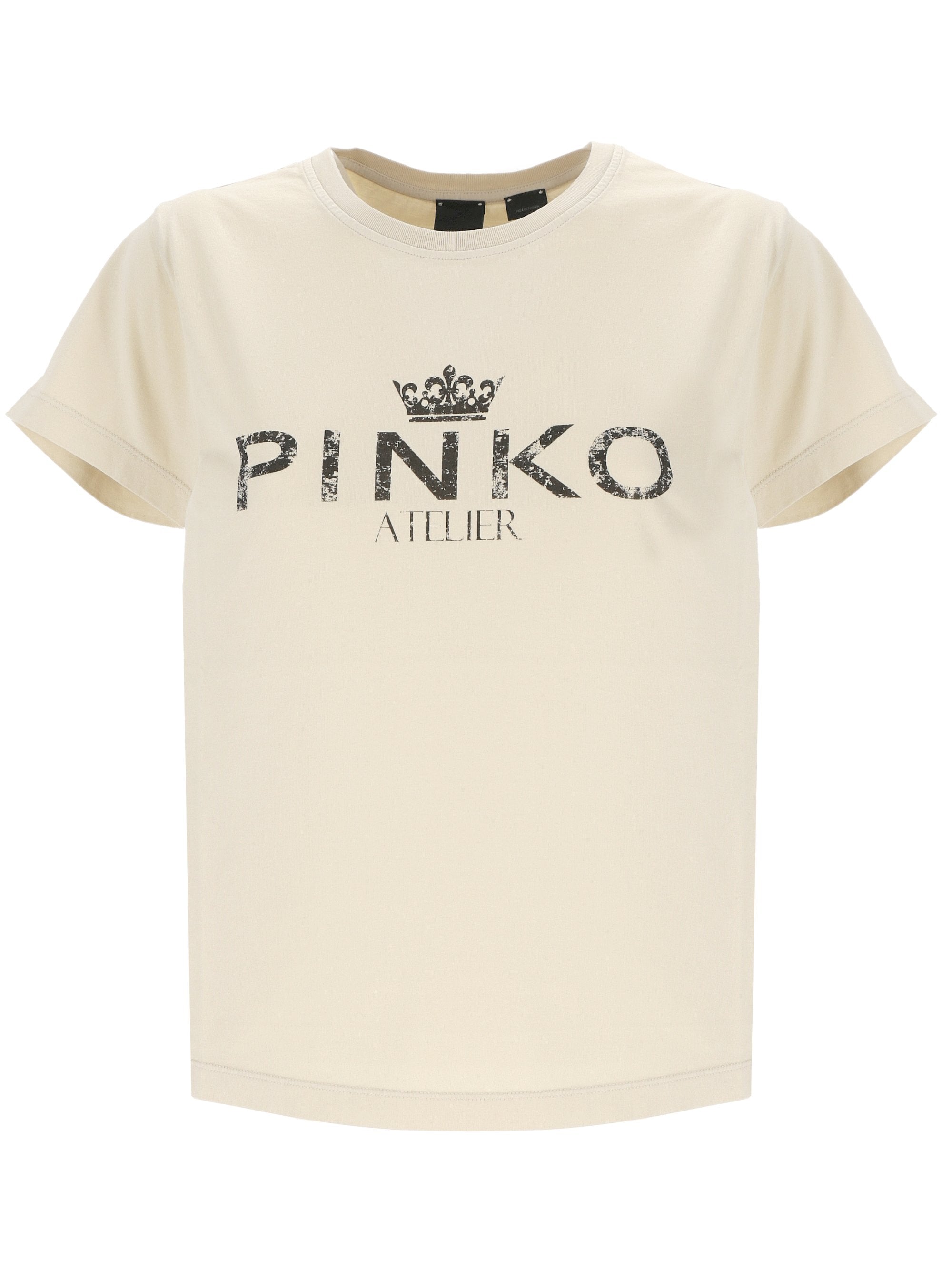 Pinko 100355 Woman BEIGE NEBBIA T-shirts and Polos - Zuklat