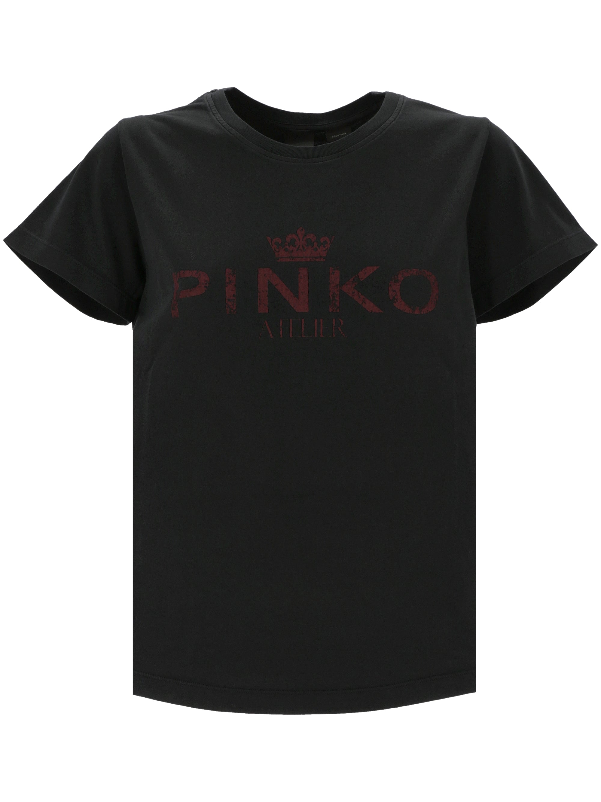 Pinko 100355 Woman Nero/bordeaux T-shirts and Polos - Zuklat