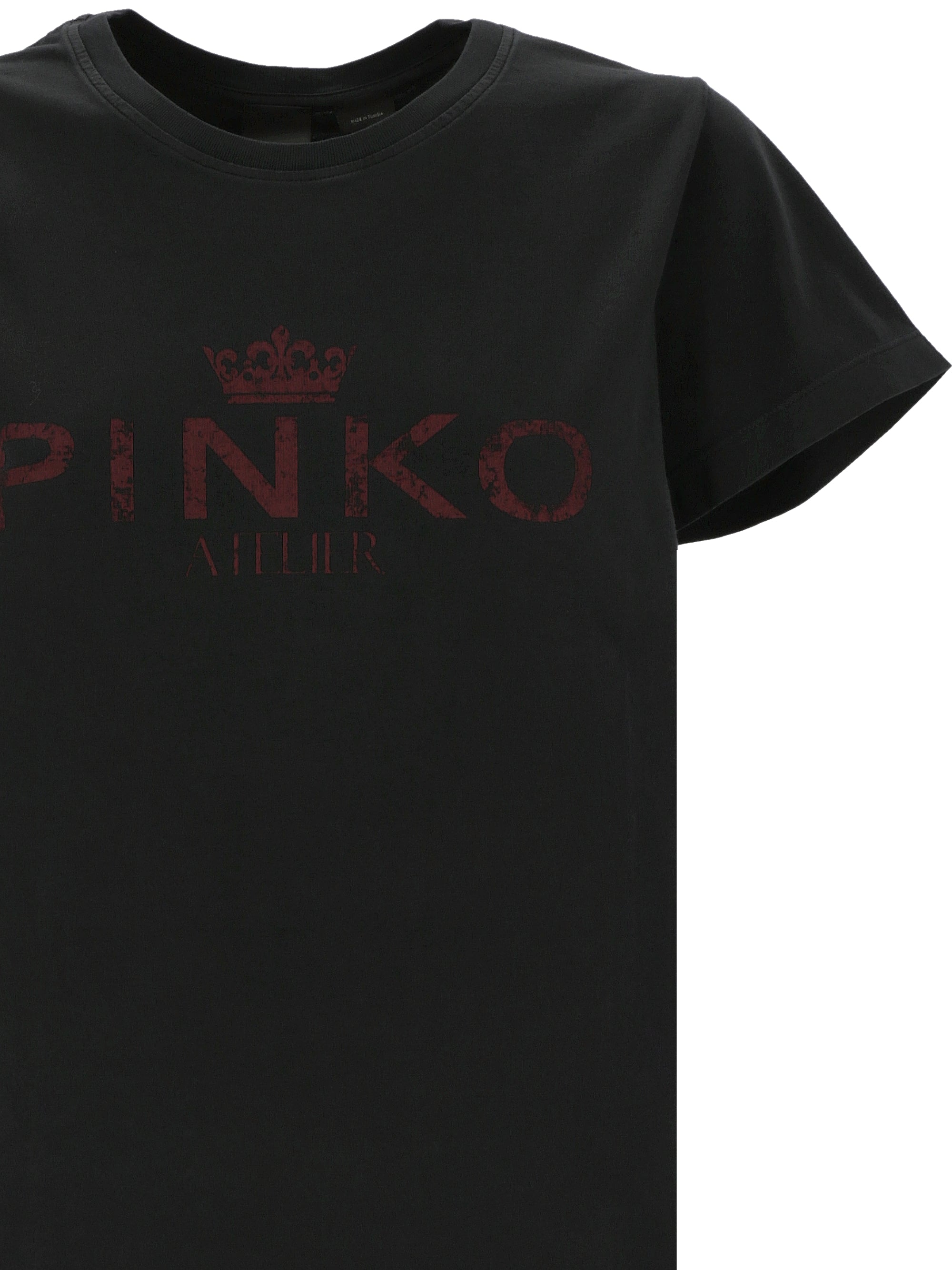 Pinko 100355 Woman Nero/bordeaux T-shirts and Polos - Zuklat