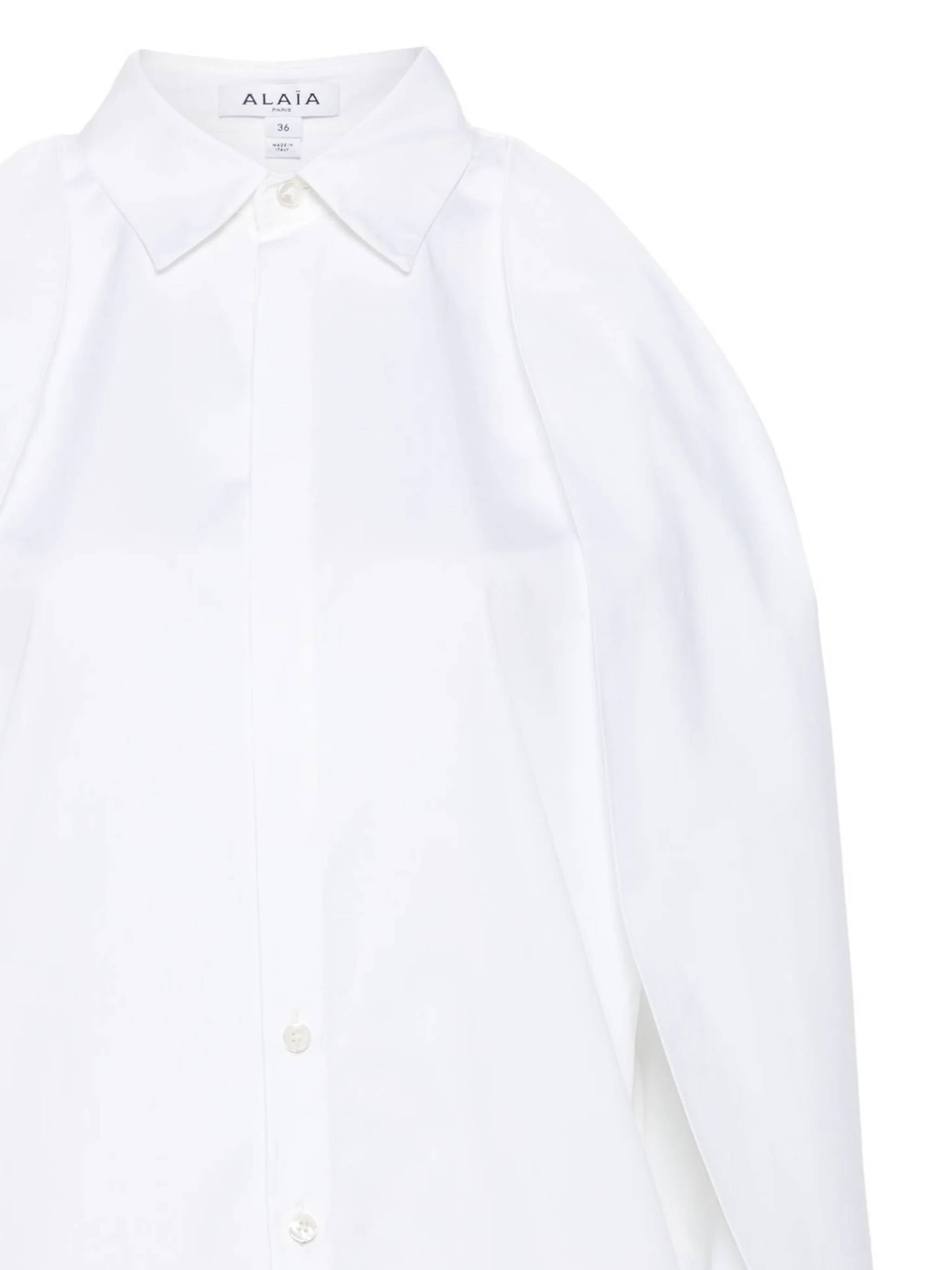 Alaia AA9C09556T611 Woman White Shirts - Zuklat