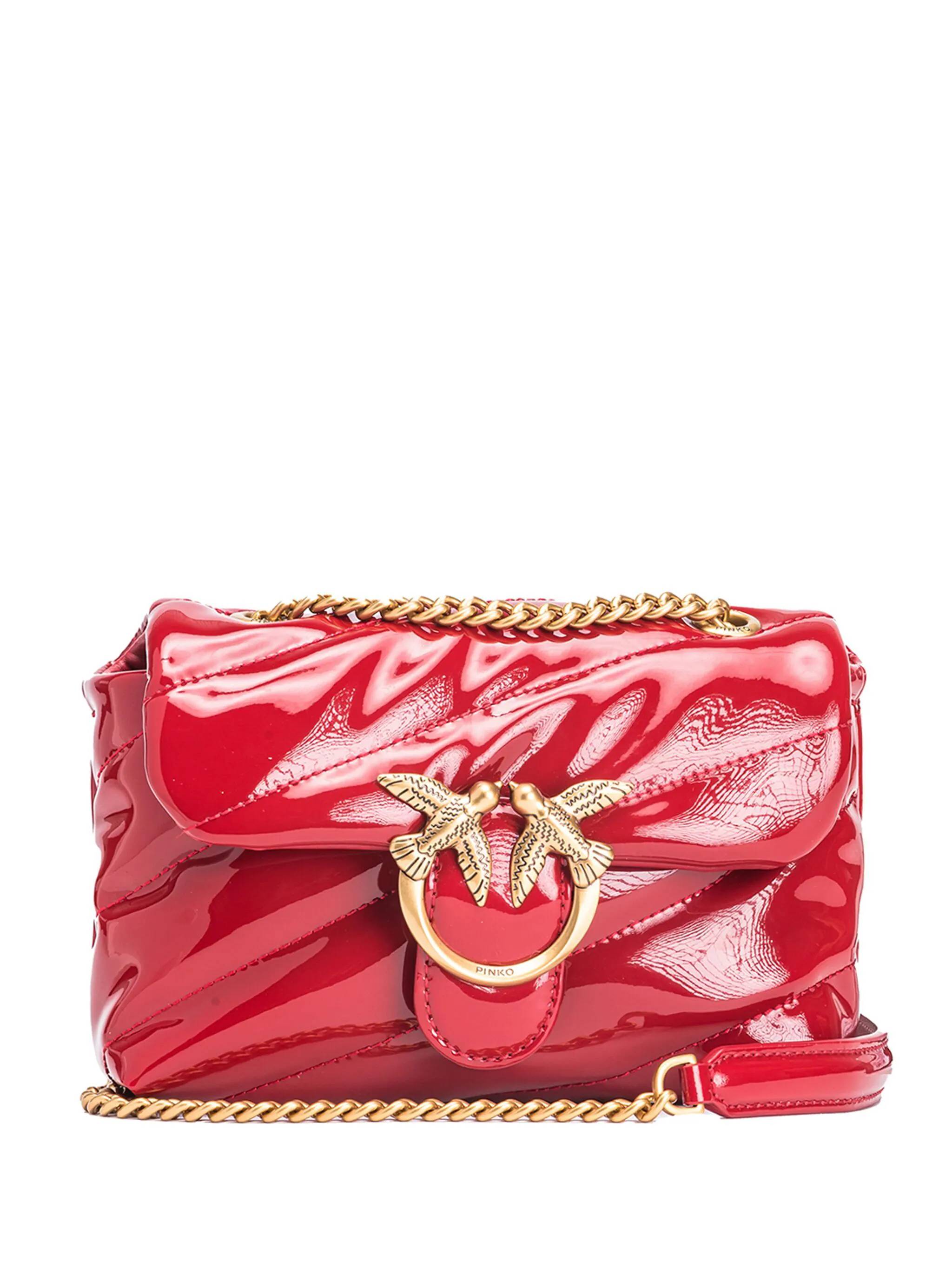 Pinko 100040 Woman ROSSO-ANTIQUE GOLD Bags.. - Zuklat