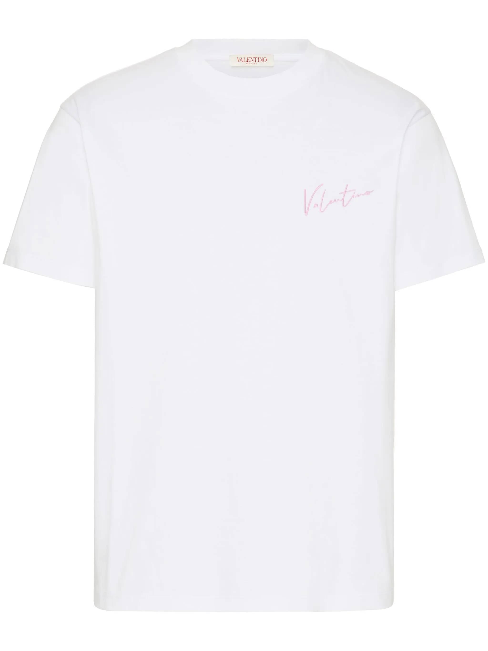 Valentino 5V0MG13A Man White T-shirts and Polos - Zuklat