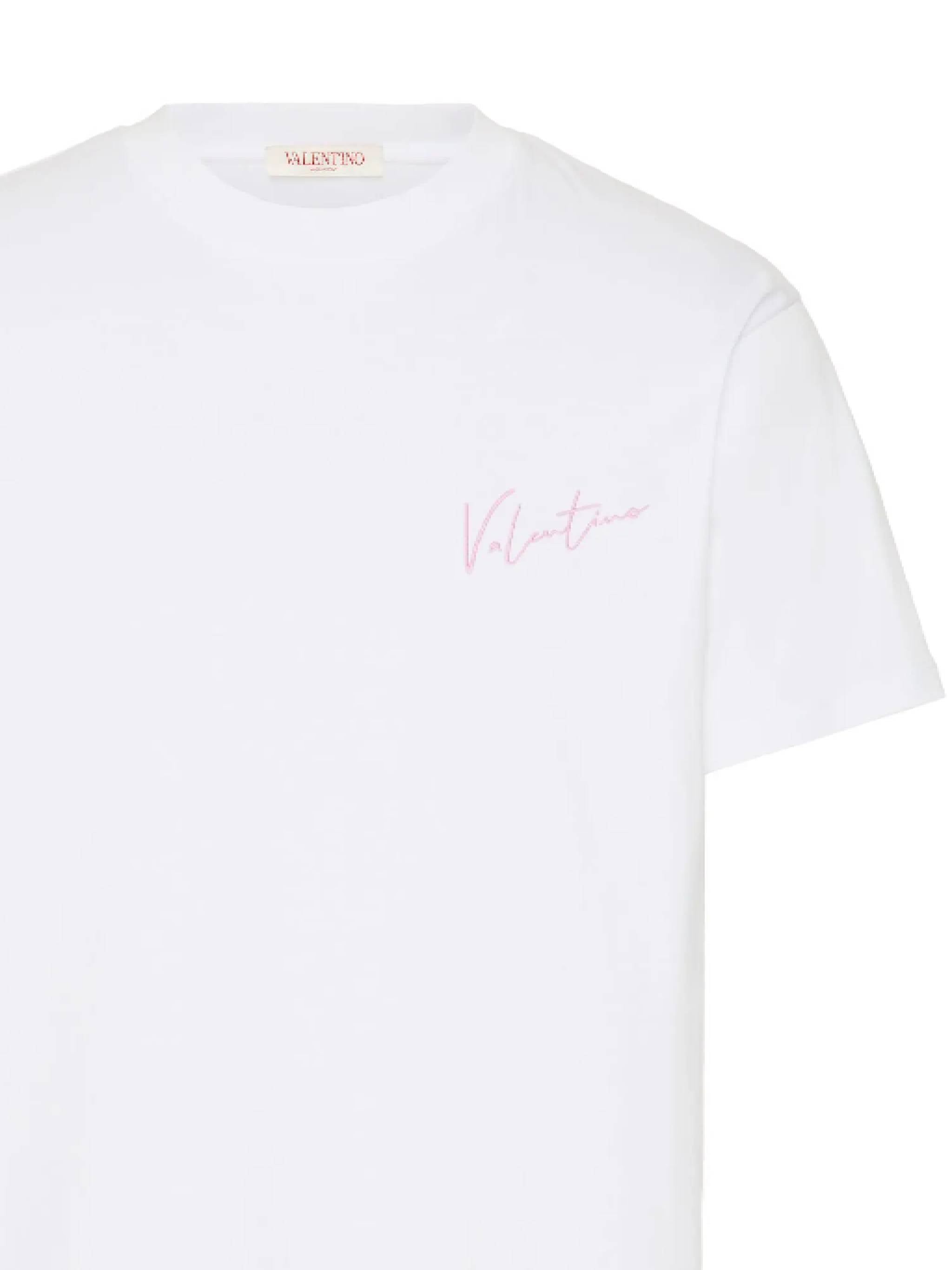 Valentino 5V0MG13A Man White T-shirts and Polos - Zuklat