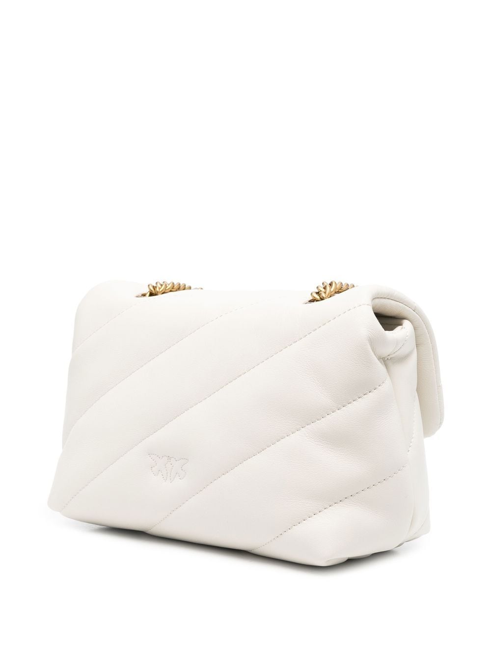 Pinko 100039 Woman BIANCO SETA-ANTIQUE GOLD Bags.. - Zuklat