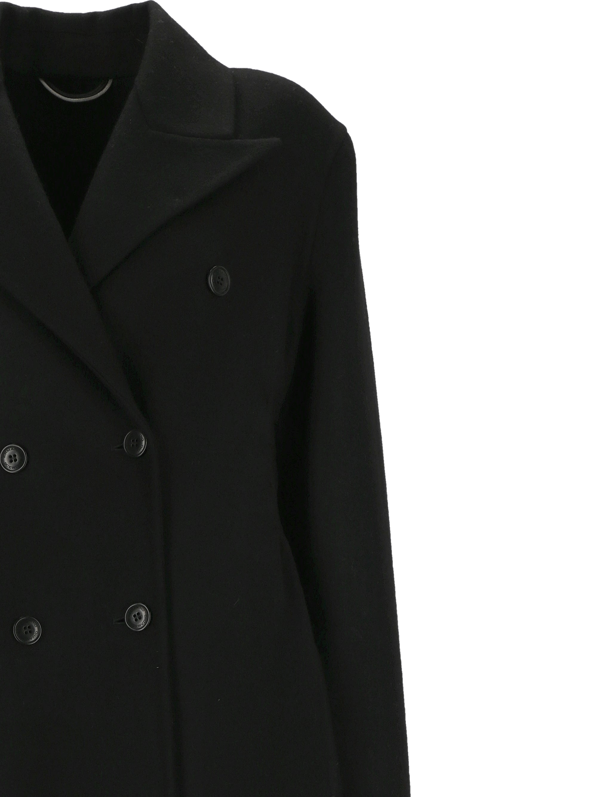 Ermanno Scervino D456D316RHNG Woman Black Coats - Zuklat