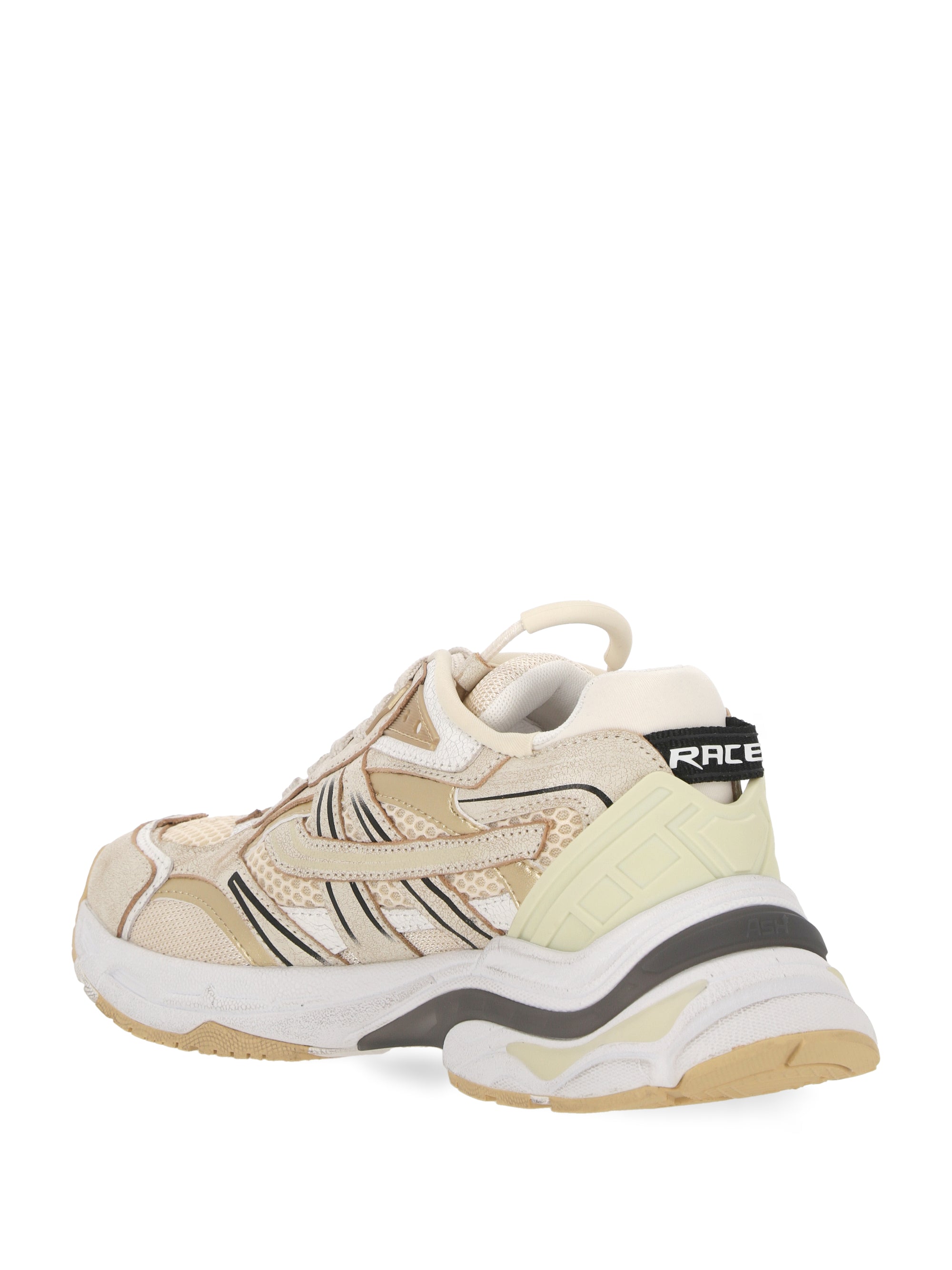 ASH RACE02 Woman INTERCEPTOR BEIGE/WHT/GOLD Sneakers - Zuklat