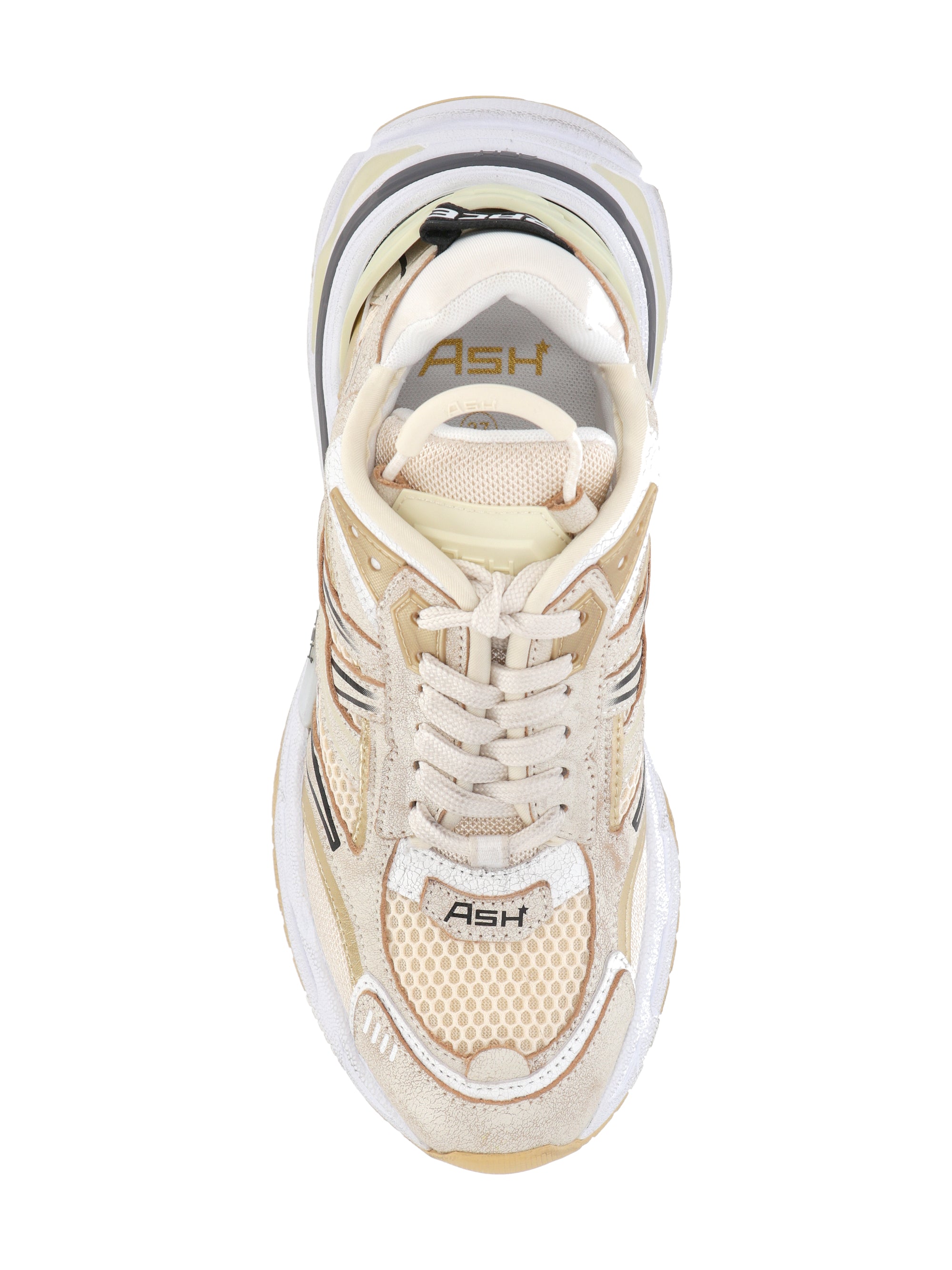 ASH RACE02 Woman INTERCEPTOR BEIGE/WHT/GOLD Sneakers - Zuklat