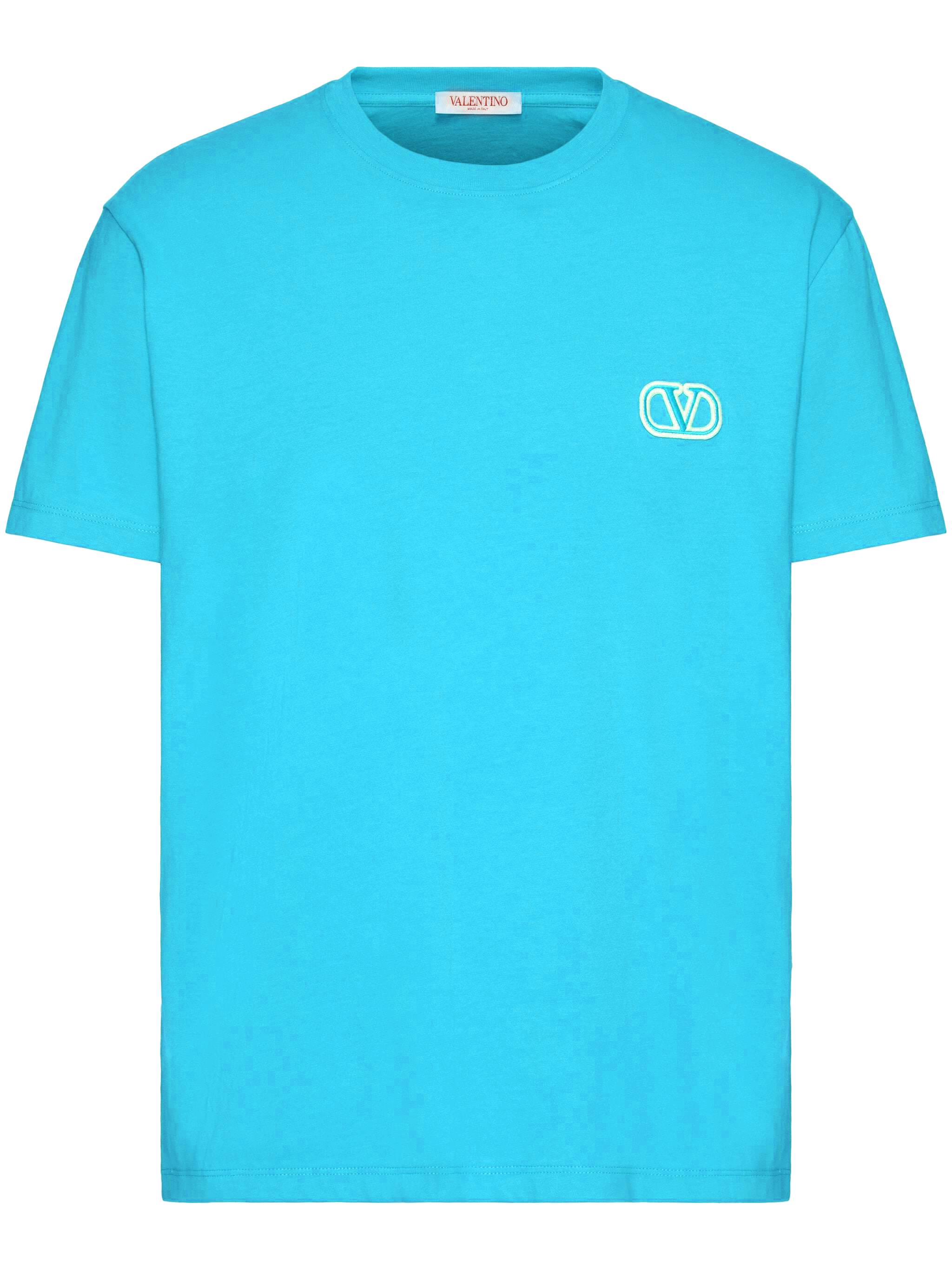 Valentino 5V0MG10V Man Blue T-shirts and Polos - Zuklat