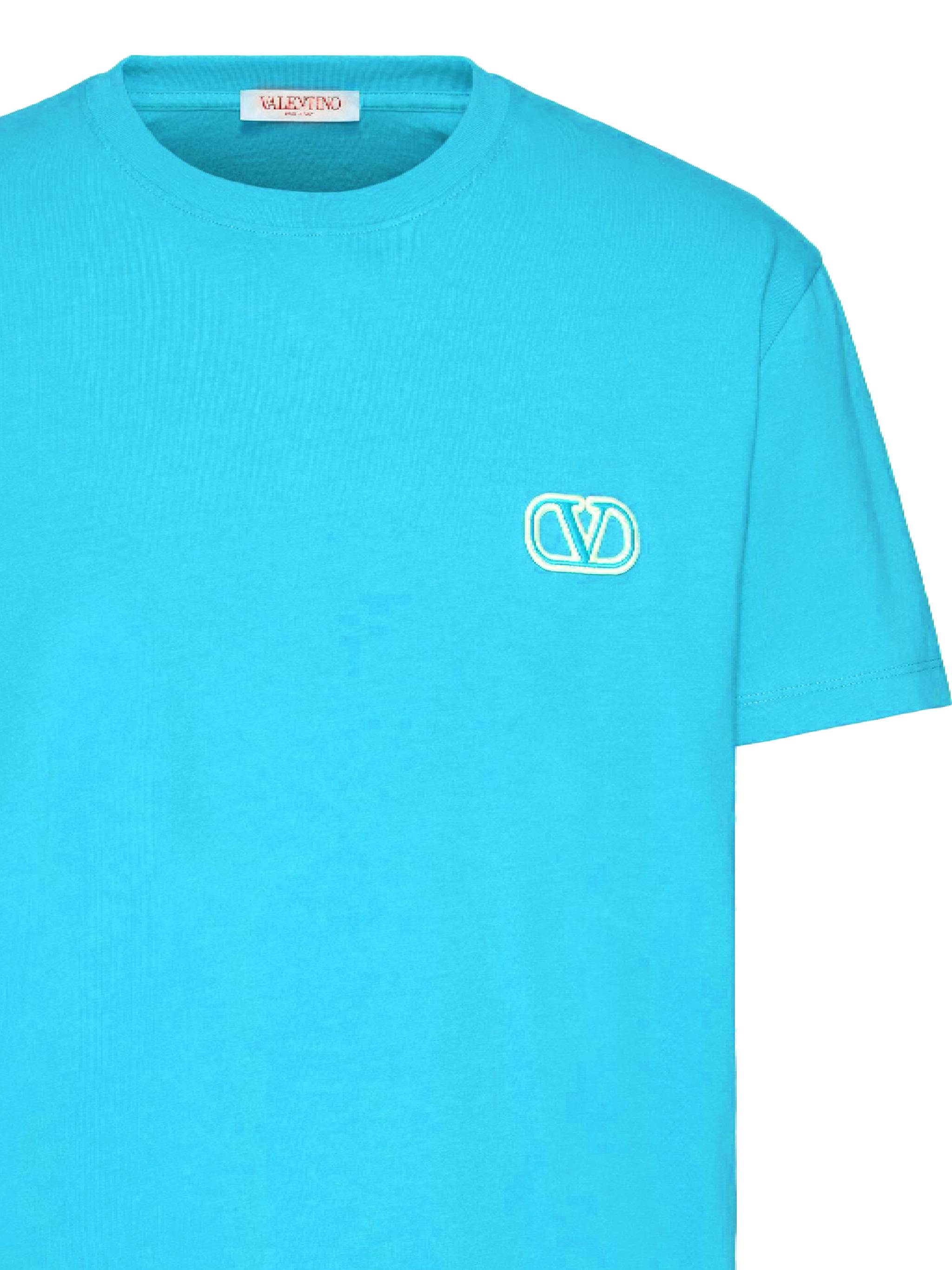 Valentino 5V0MG10V Man Blue T-shirts and Polos - Zuklat