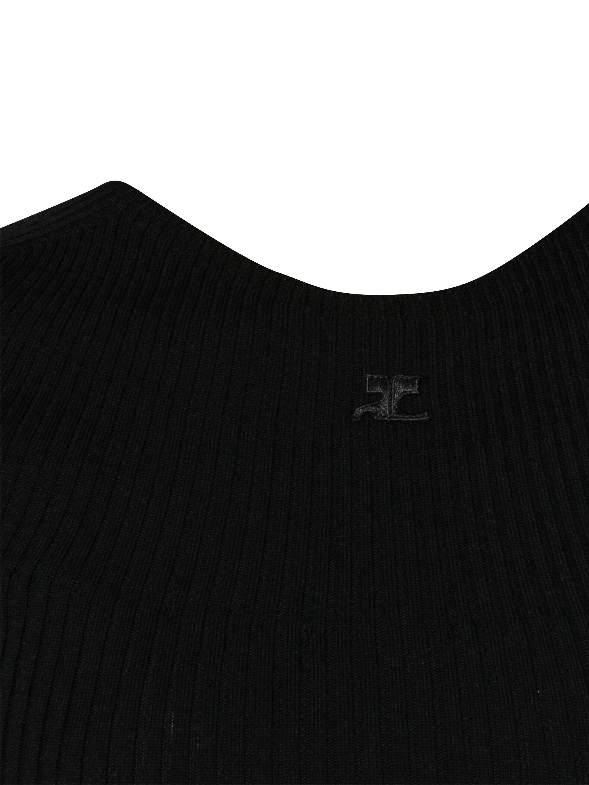 Courreges 124MPU130FI0049 Woman Black Sweaters - Zuklat