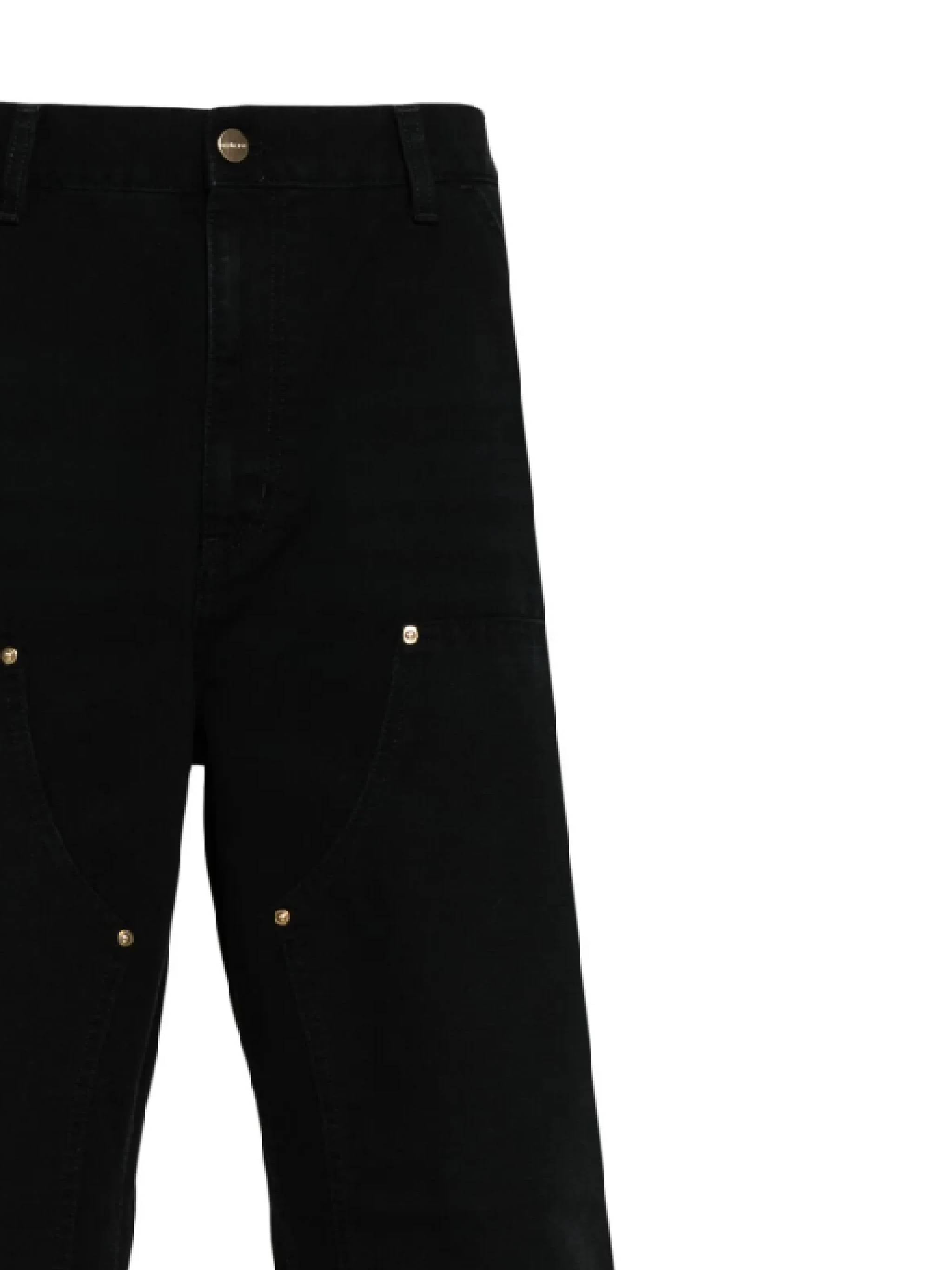 Carhartt WIP I031501 Unisex BLACK AGED CANVAS Trousers - Zuklat