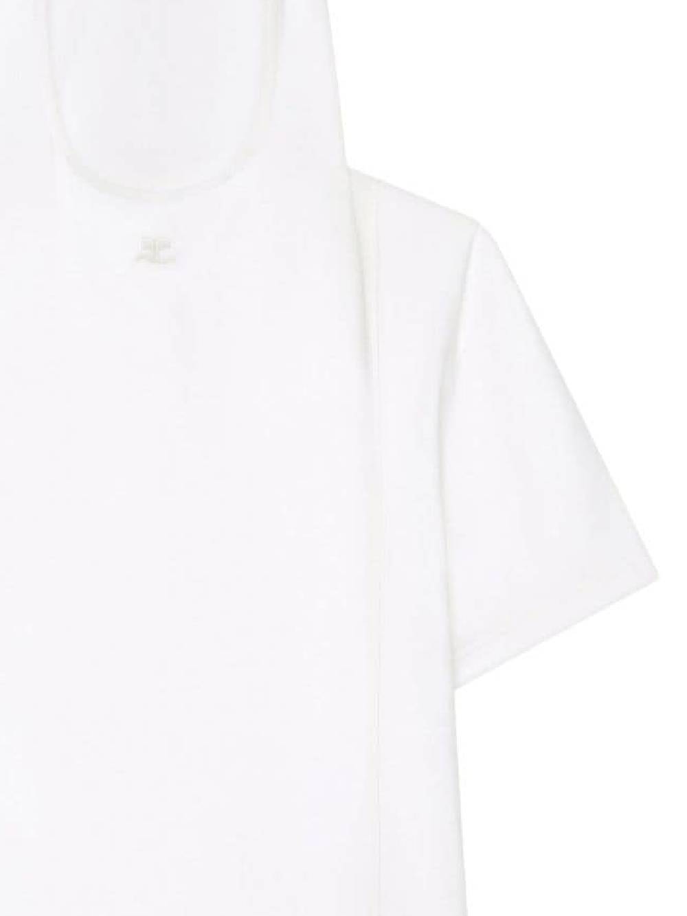 Courreges 424JTS159JS0175 Woman HERITAGE WHITE T-shirts and Polos - Zuklat