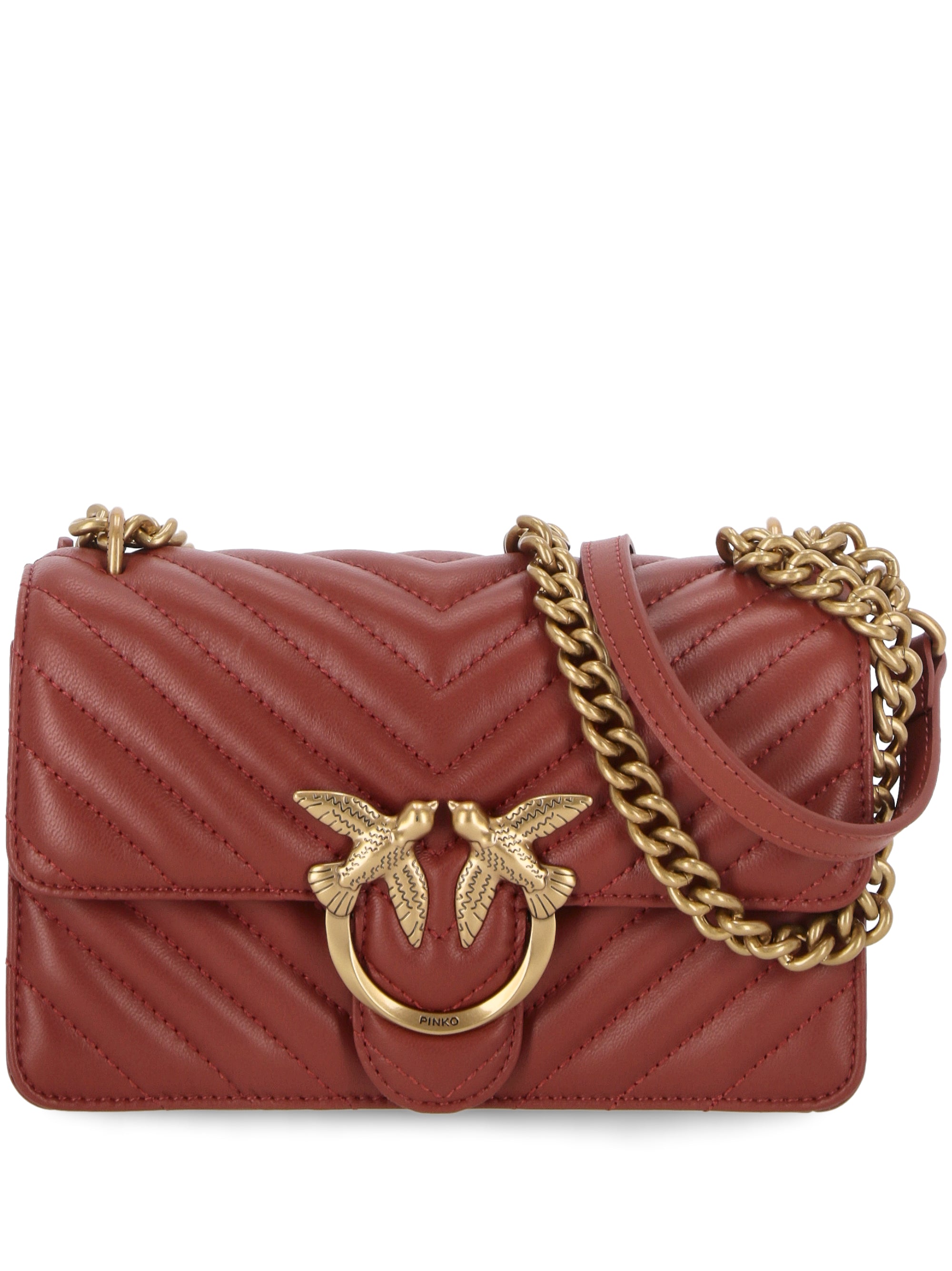 Pinko 100074 Woman OCRA ROSSO-ANTIQUE GOLD Bags.. - Zuklat