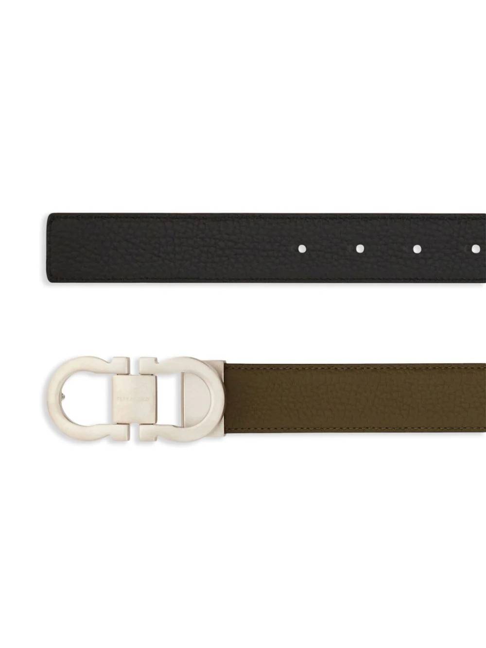 Ferragamo 670326 Man NEW OLIVE/NERO Belts - Zuklat