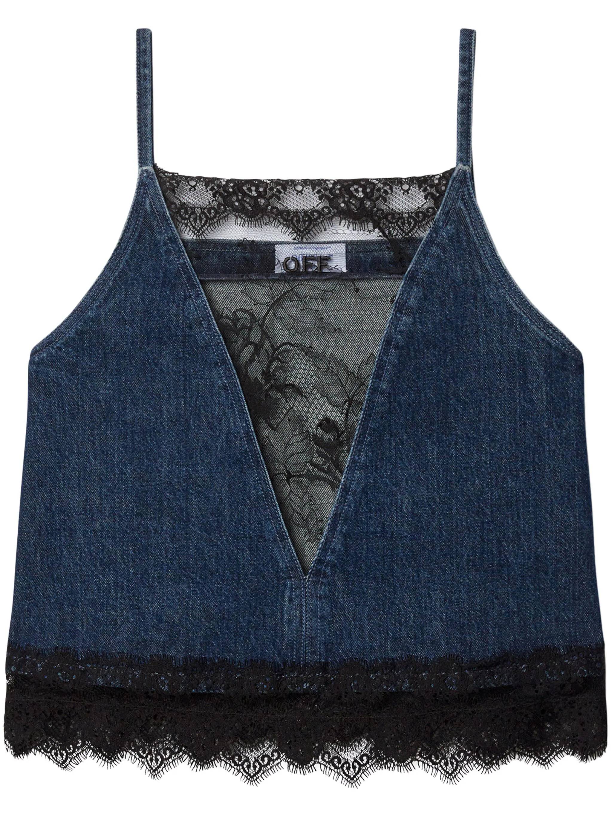 Off White OWYP001F24DEN001 Woman Deep blue Top - Zuklat