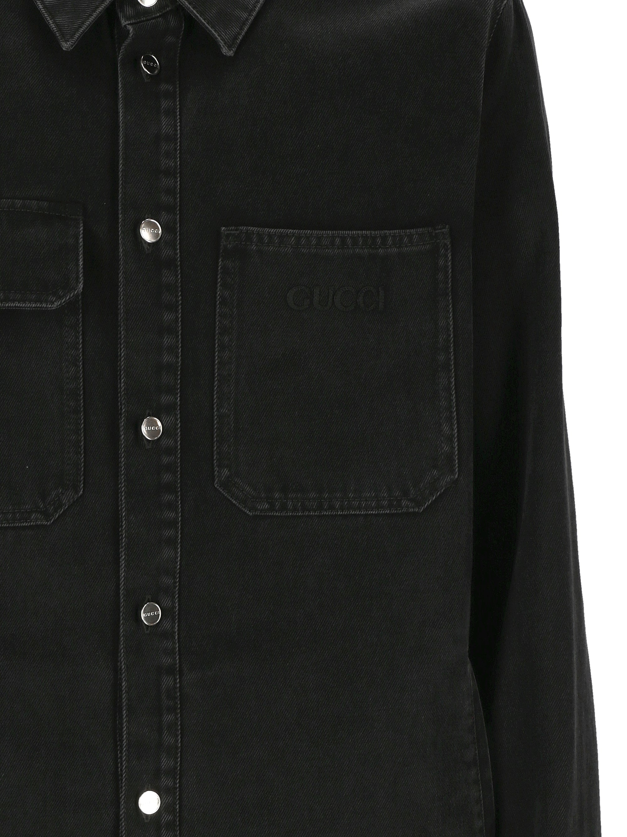 Gucci 789160 Man Washed black Shirts - Zuklat