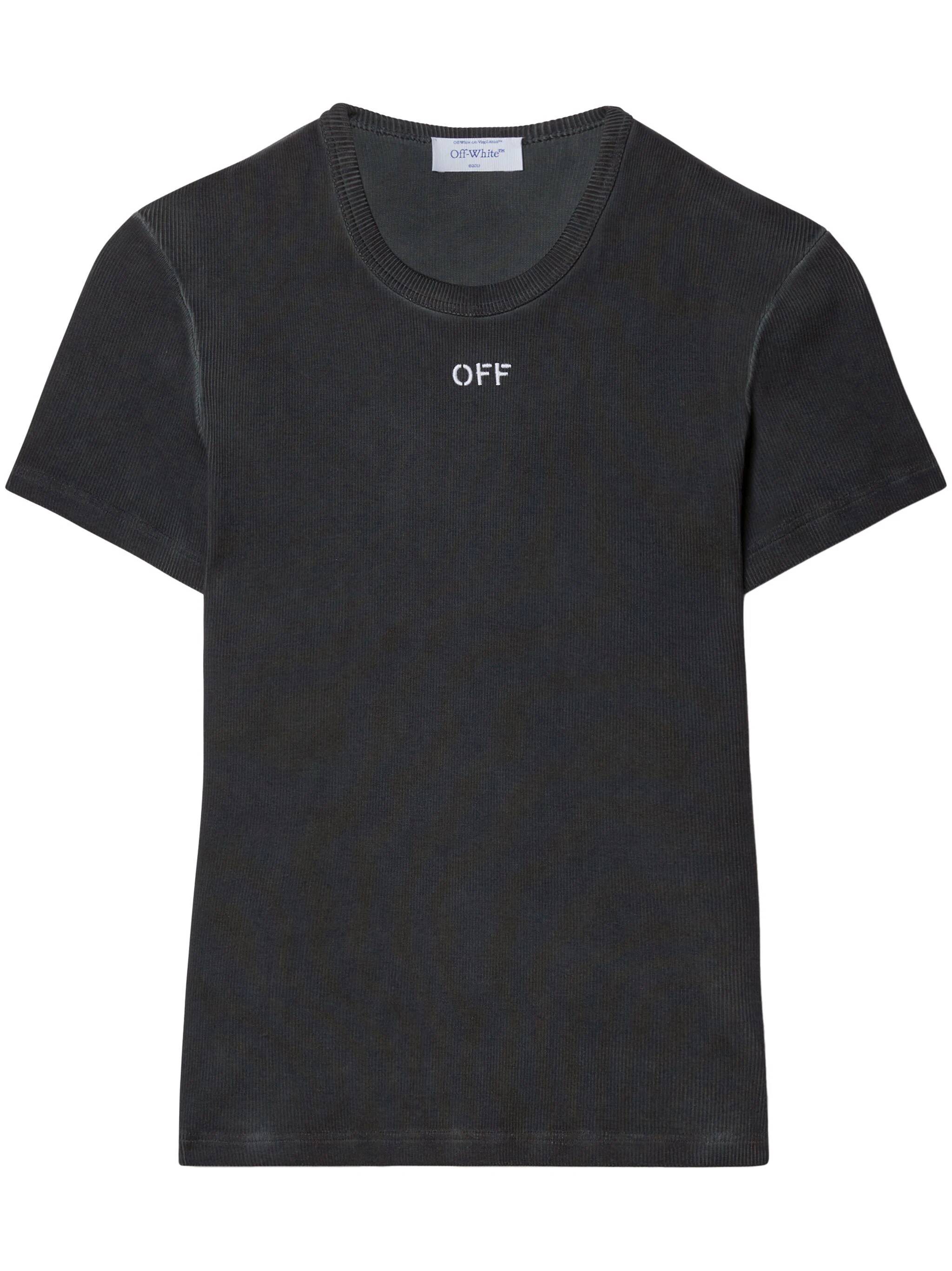 Off White OWAA065F24JER001 Woman WASHED GRE T-shirts and Polos - Zuklat