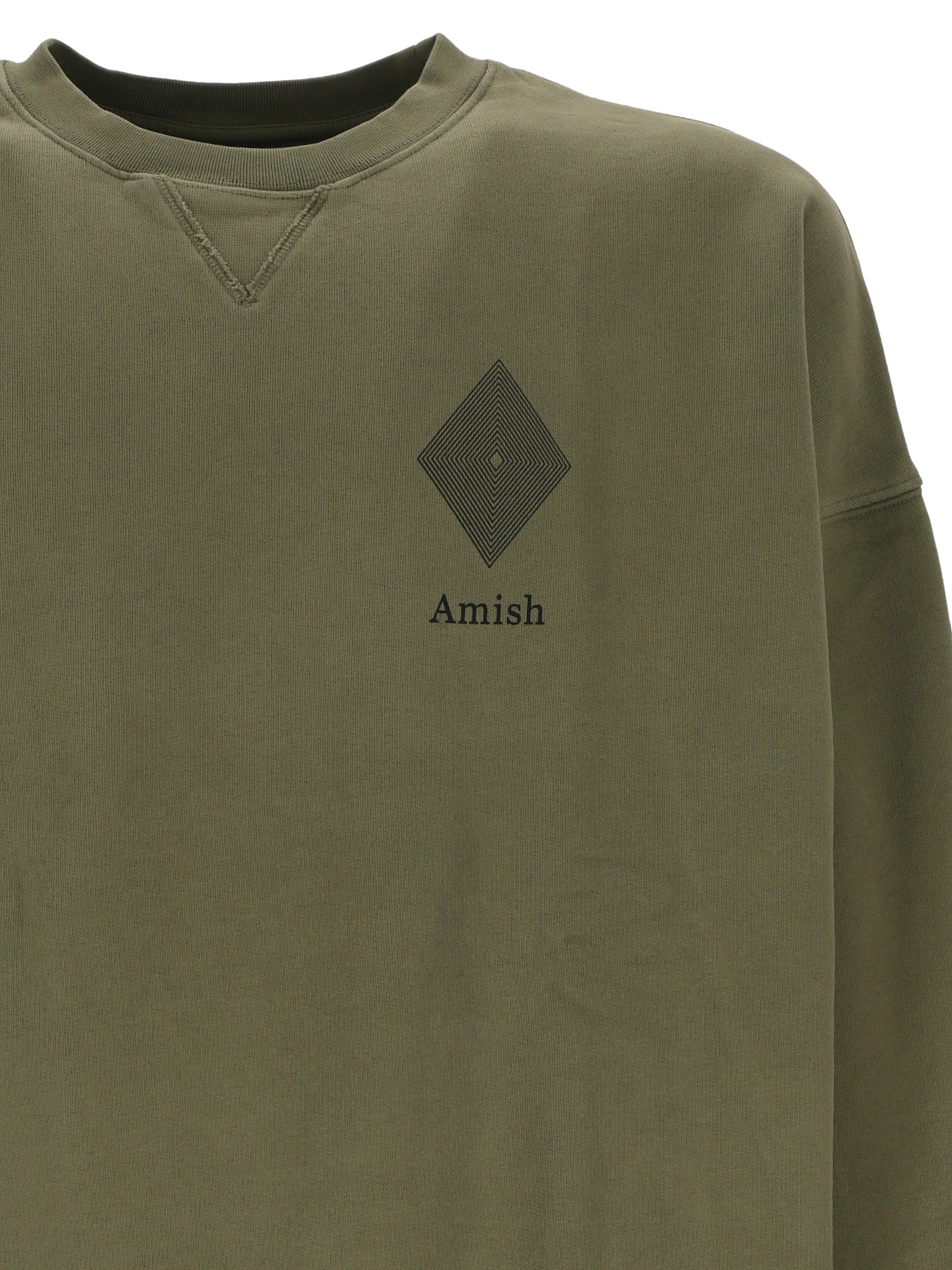 AMISH AMU058 Man Olive branch Sweaters - Zuklat