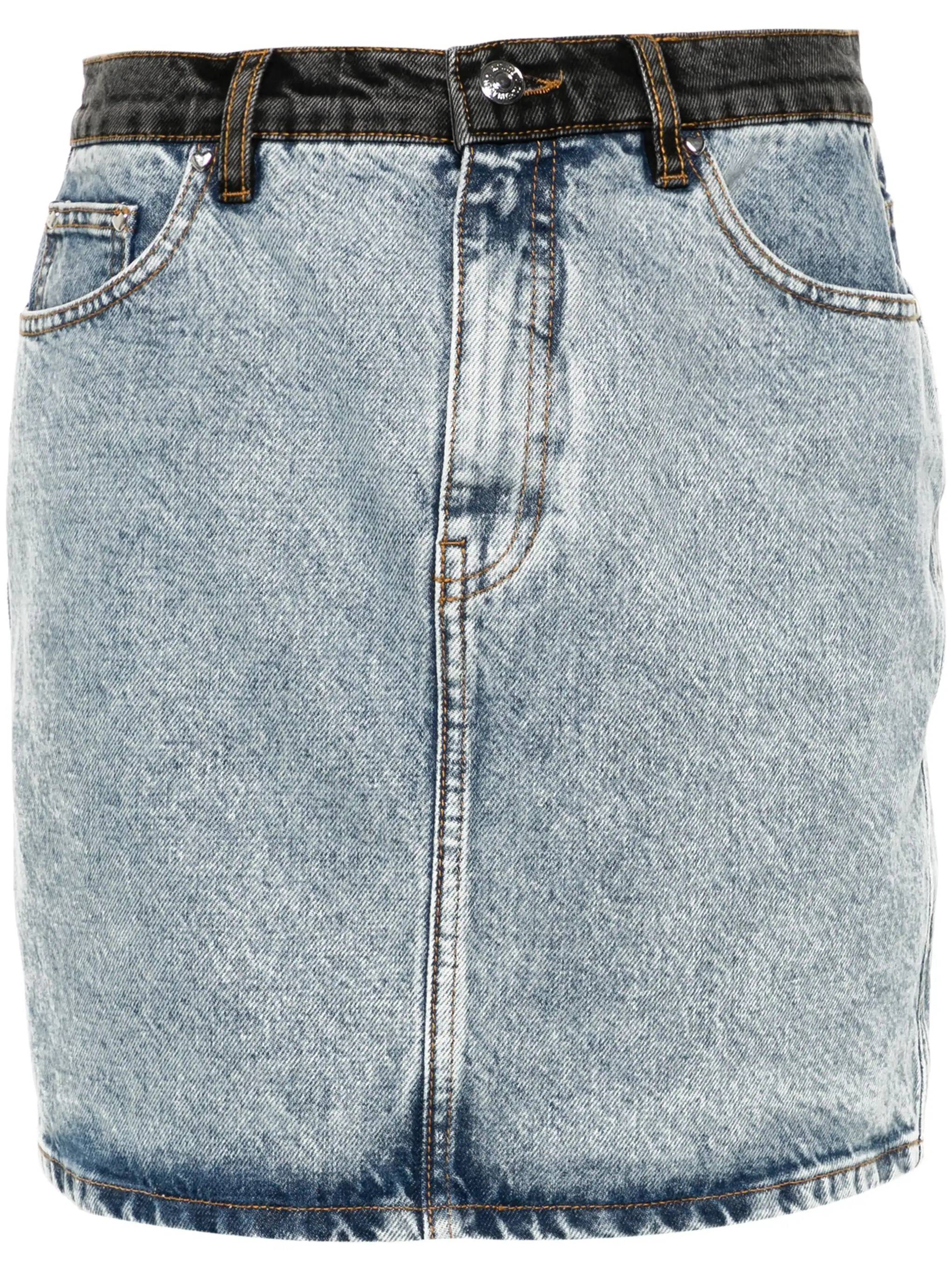 ROTATE BIRGERCHRISTENSEN 1128211603 Woman MEDIUM BLUE DENIM Skirts - Zuklat