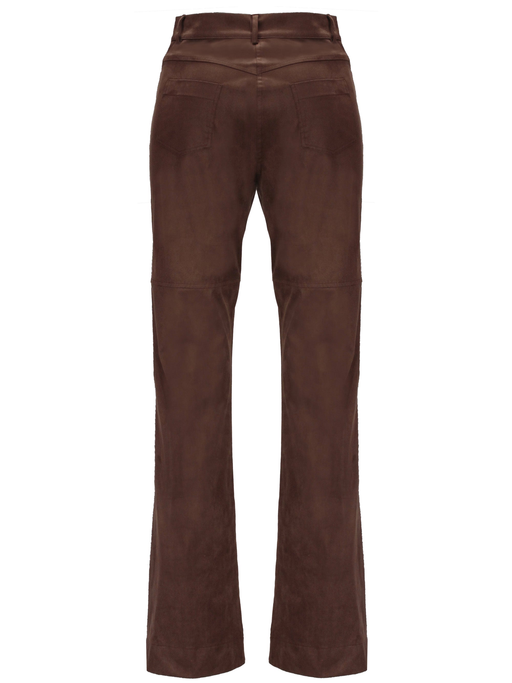 D.EXTERIOR 59763 Woman Camoscio Trousers - Zuklat