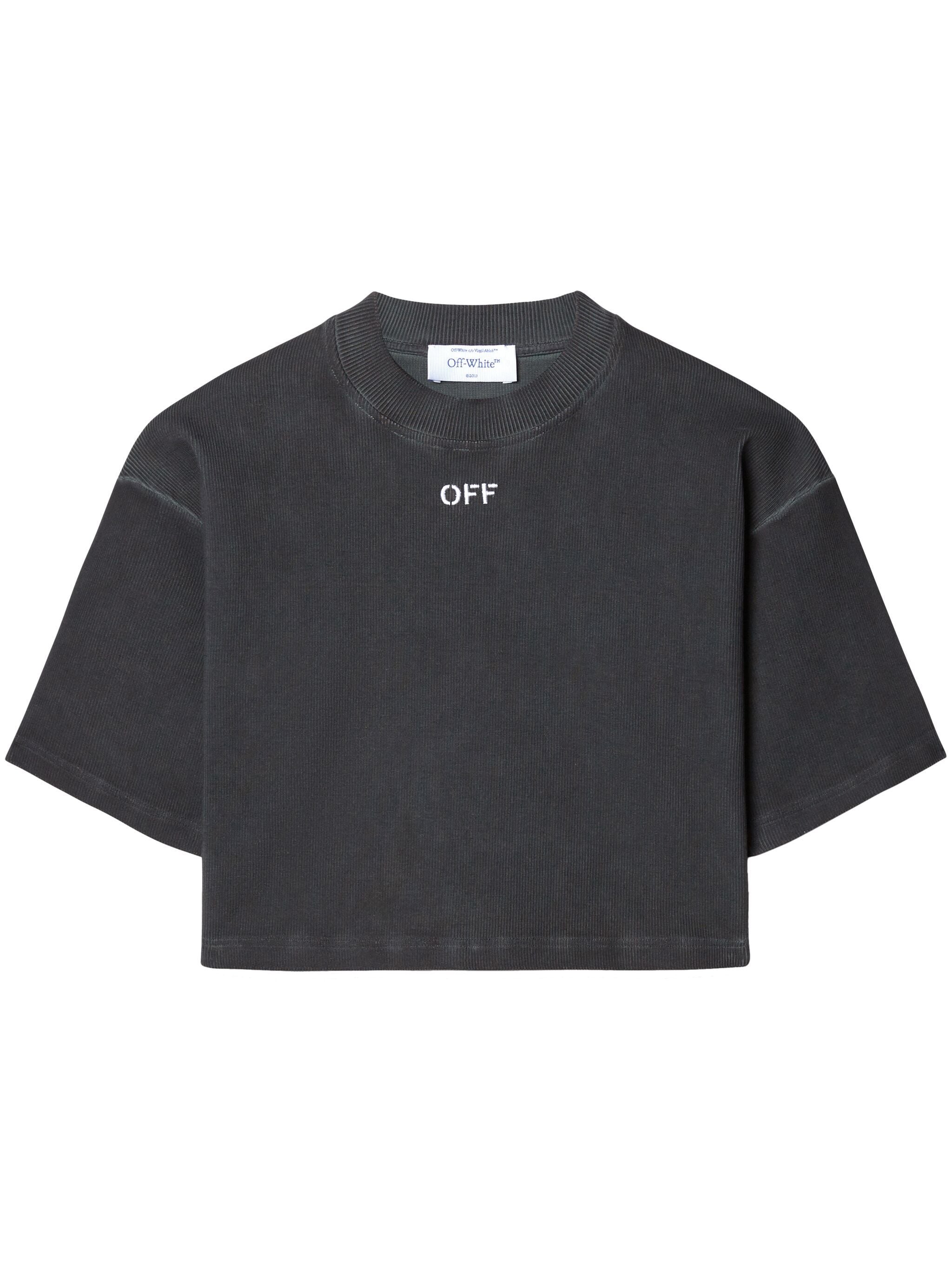 Off White OWAA081F24JER001 Woman WASHED GRE T-shirts and Polos - Zuklat