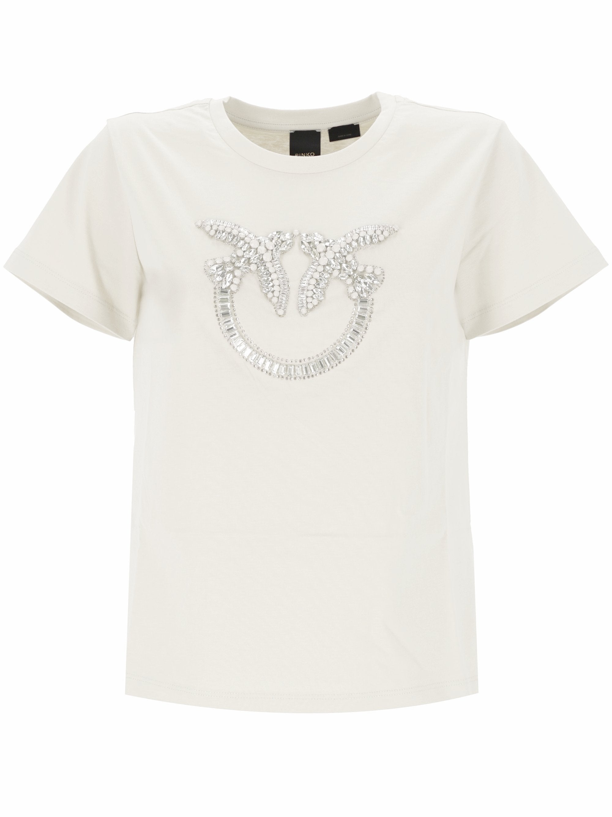 Pinko 100535 Woman Bianco latte T-shirts and Polos - Zuklat