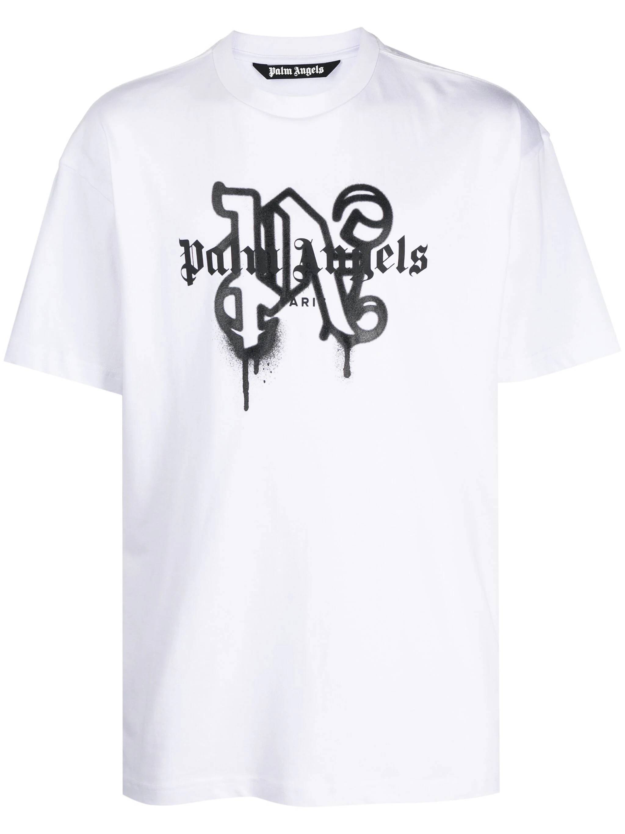 Palm Angels PMAA001C99JER027 Man White T-shirts and Polos - Zuklat