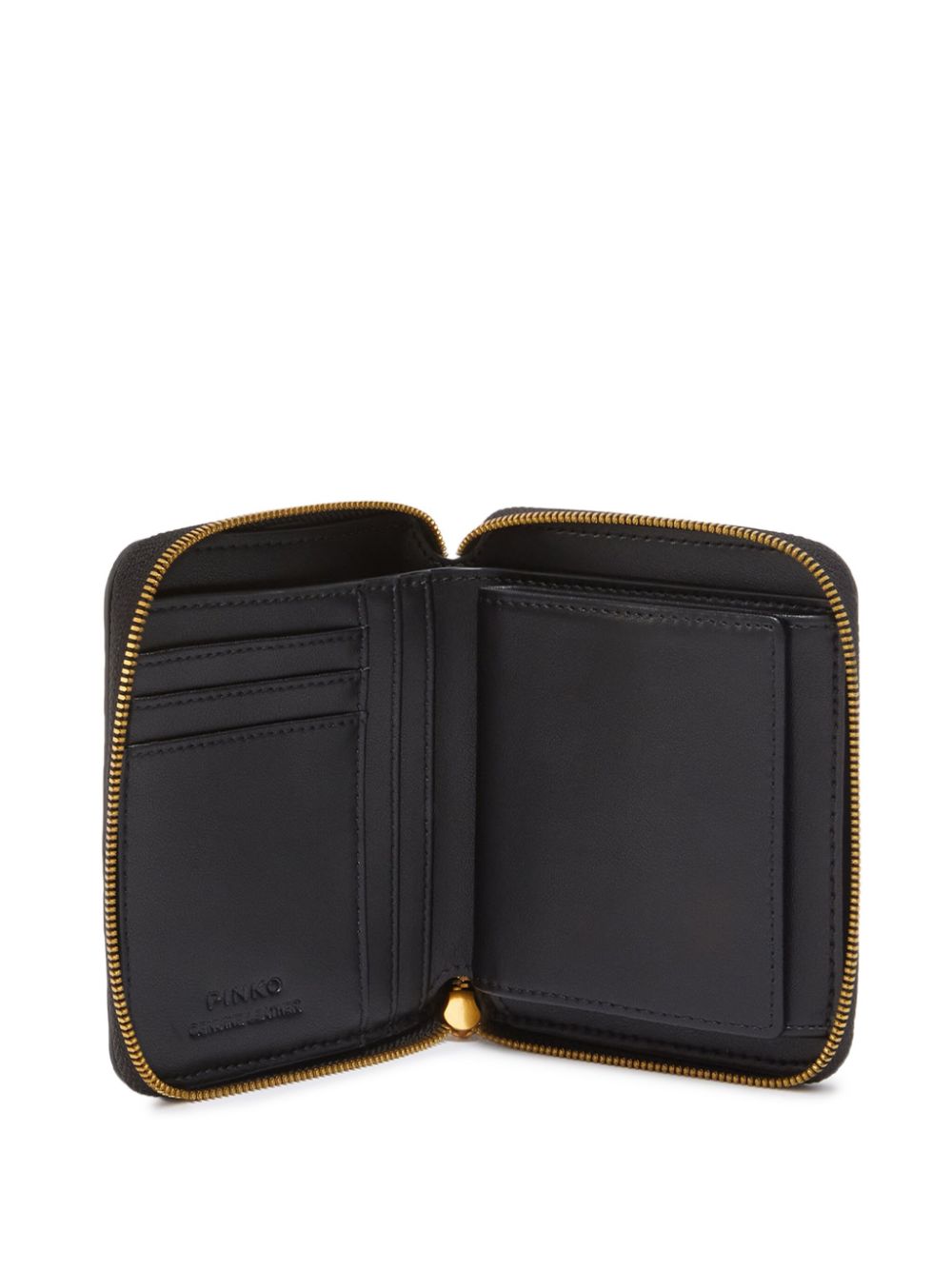 Pinko 100249 Woman NERO-ANTIQUE GOLD Wallets - Zuklat