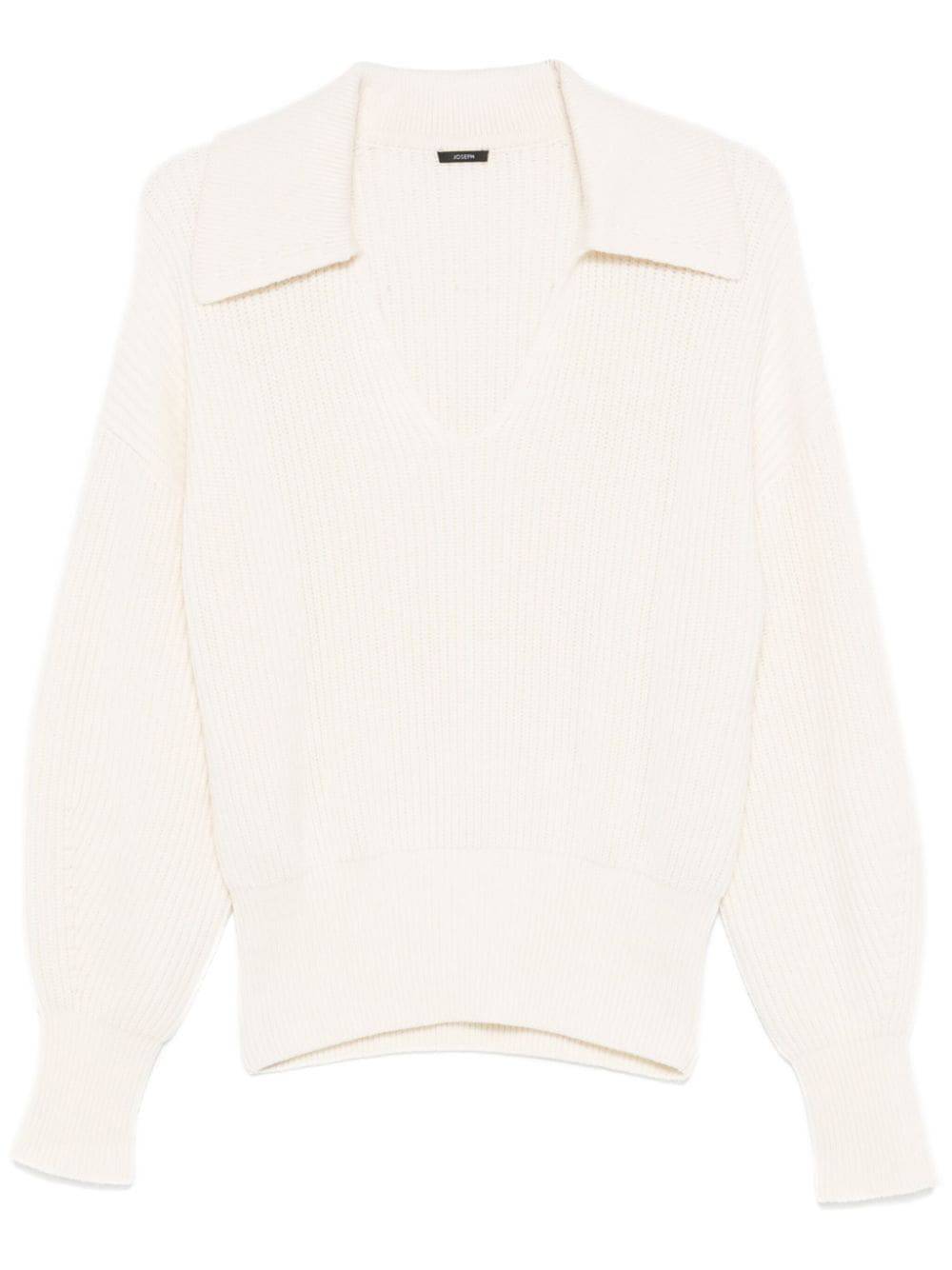 Joseph JF008632 Woman White Sweaters - Zuklat