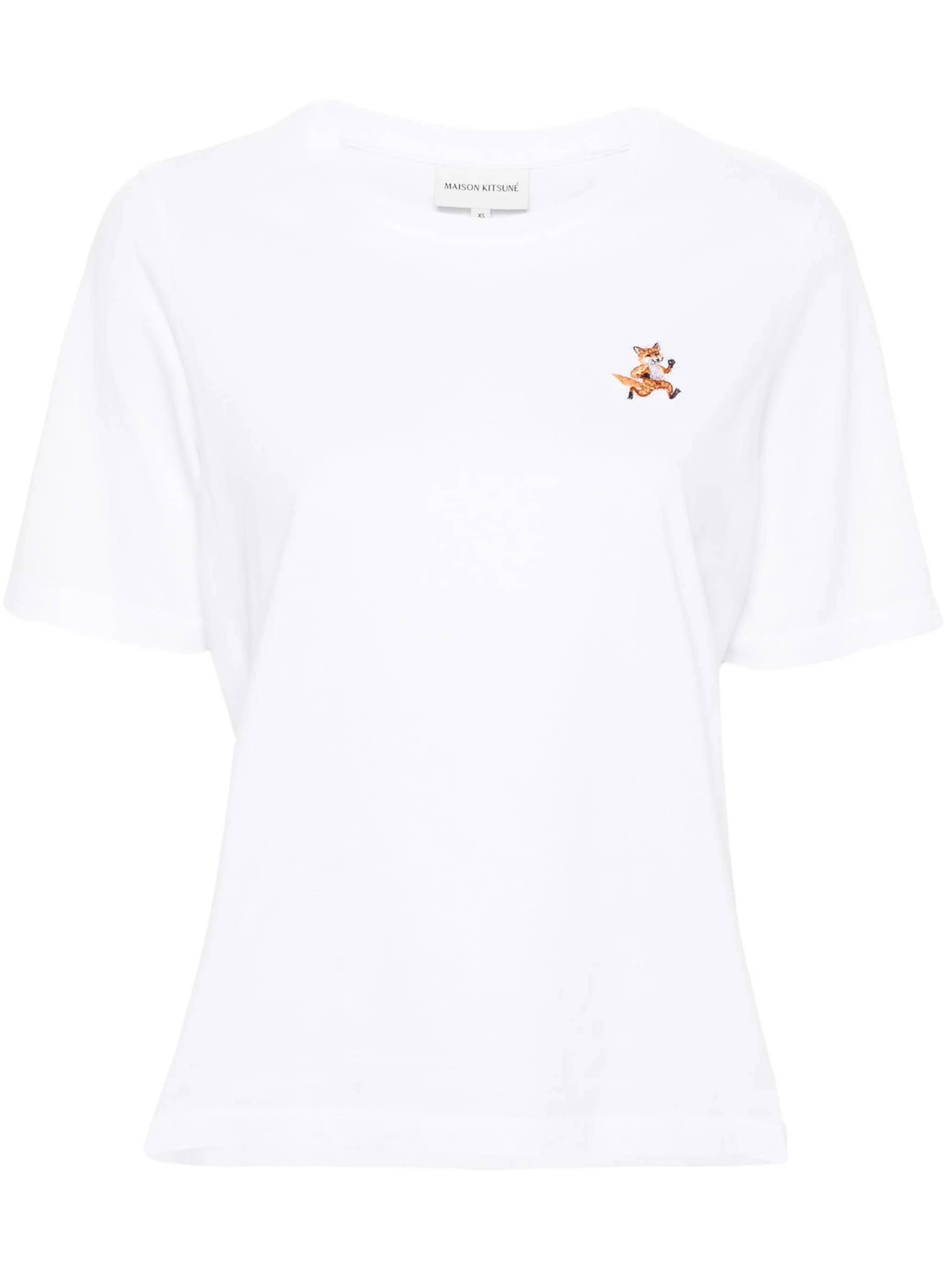 MAISON KITSUNE' MW00119KJ0008 Woman White T-shirts and Polos - Zuklat