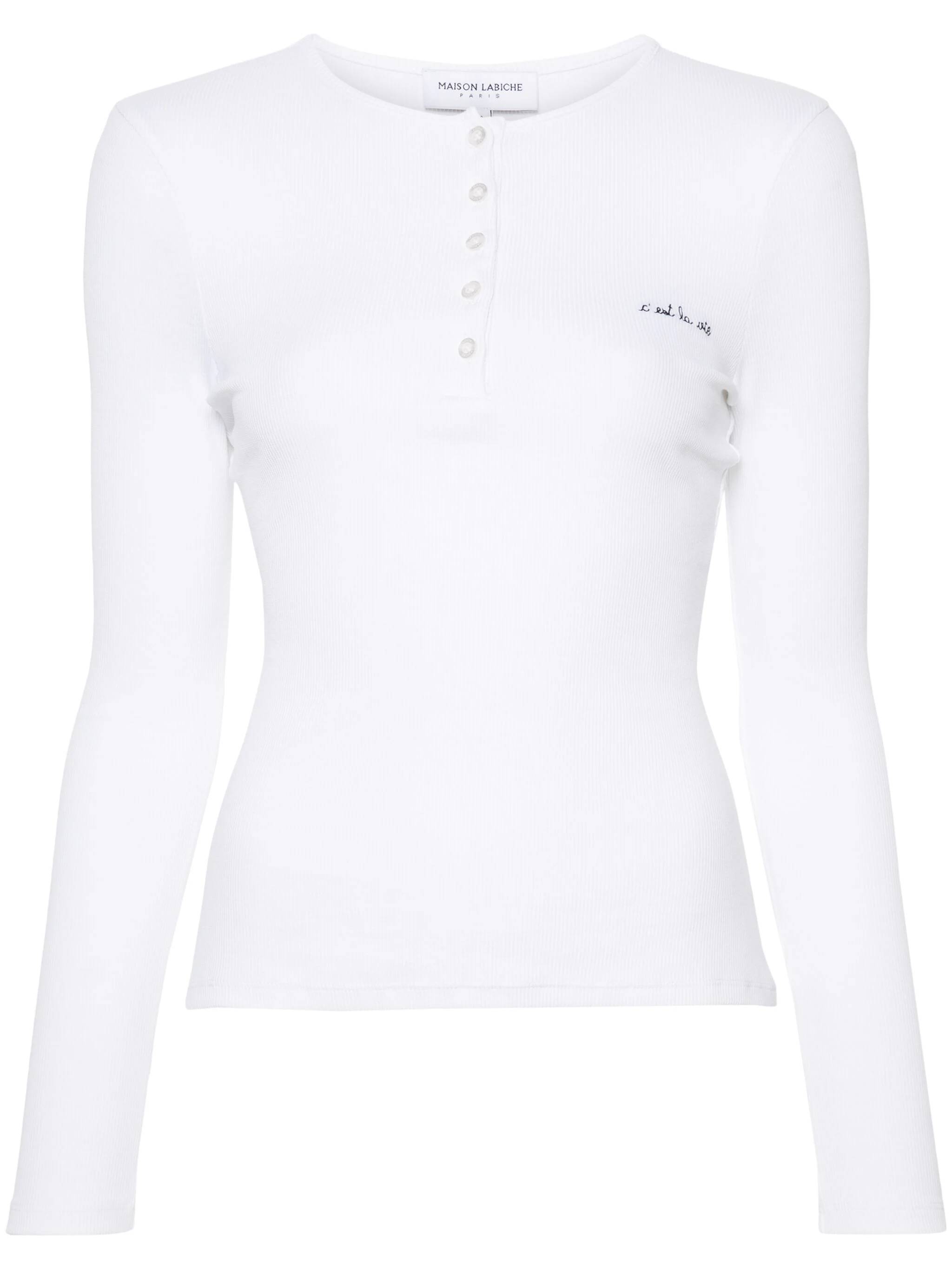 MAISON LABICHE RWMARETCLAVIE Woman White T-shirts and Polos - Zuklat