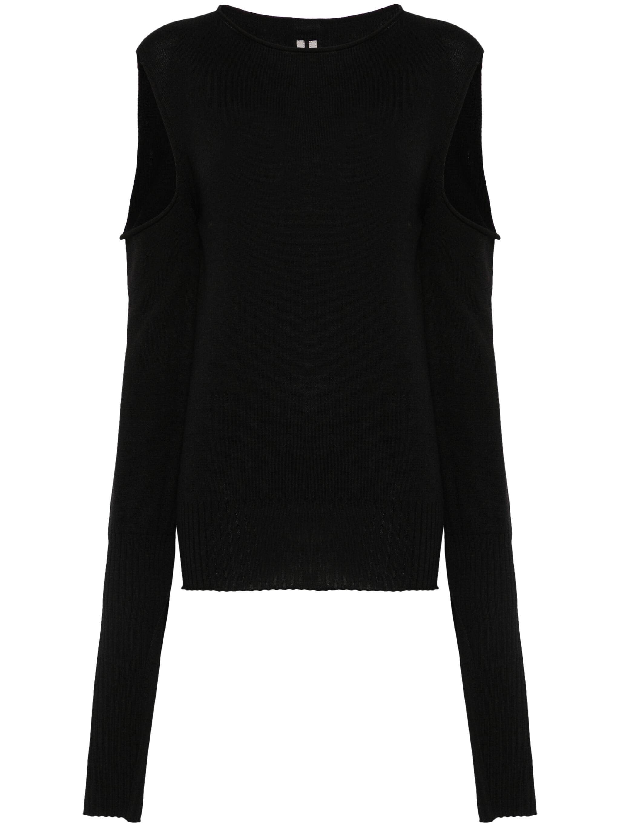 Rick Owens RP02D3611 Woman Black Sweaters - Zuklat