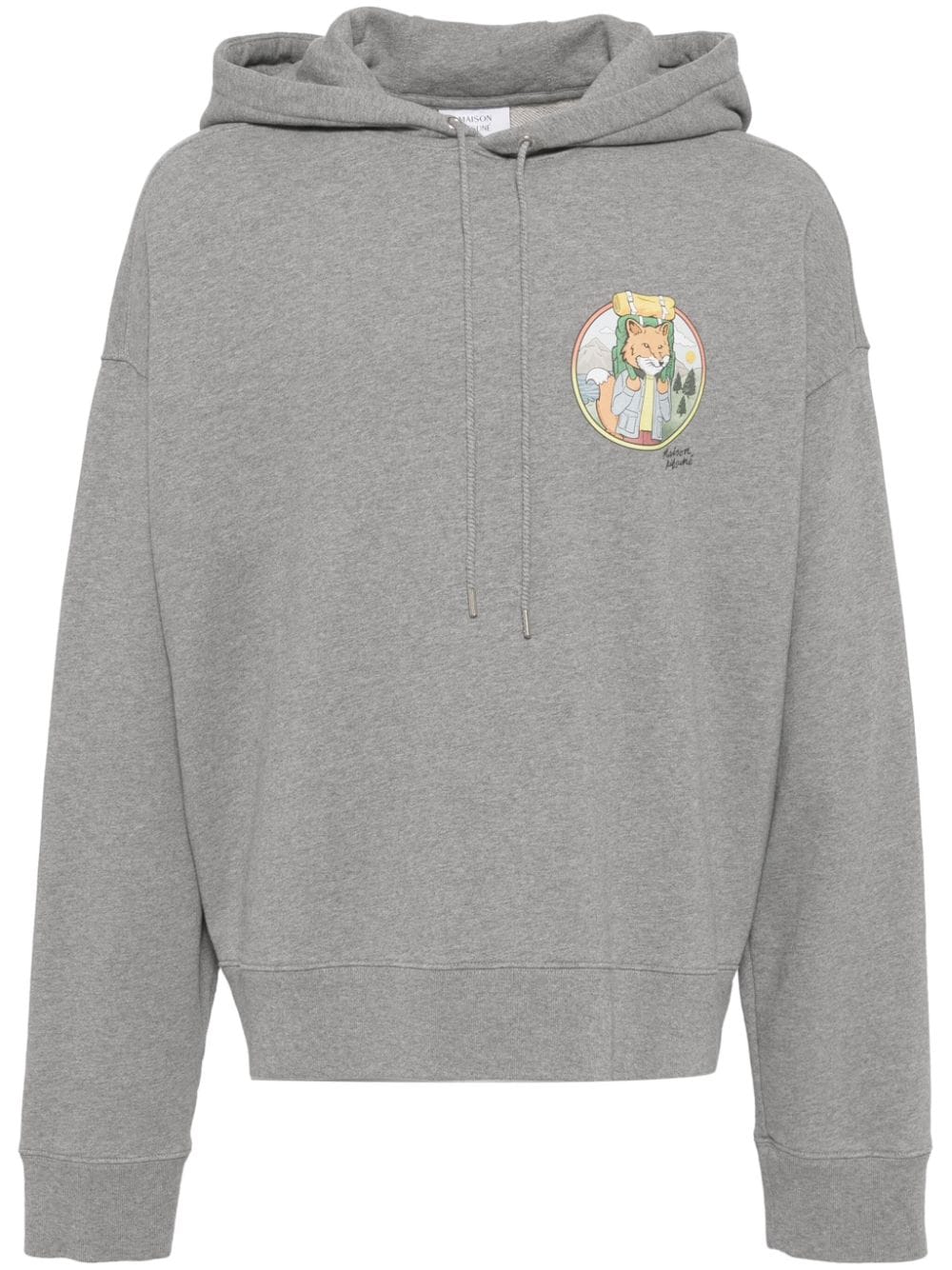 MAISON KITSUNE' NM00707KM0001 Man Medium grey melange Sweaters - Zuklat