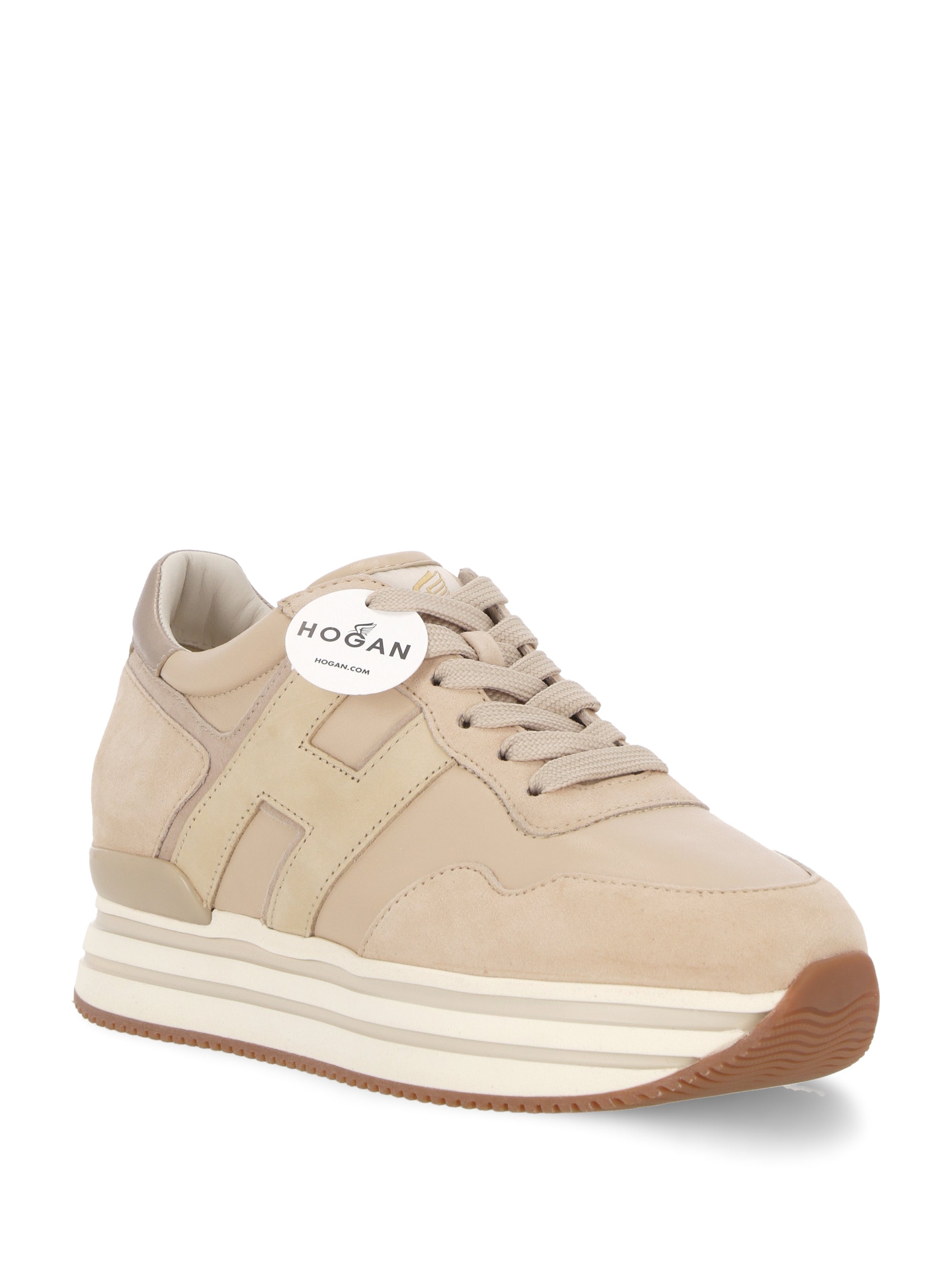 Hogan HXW4830CB80EWN Woman Beige Sneakers - Zuklat