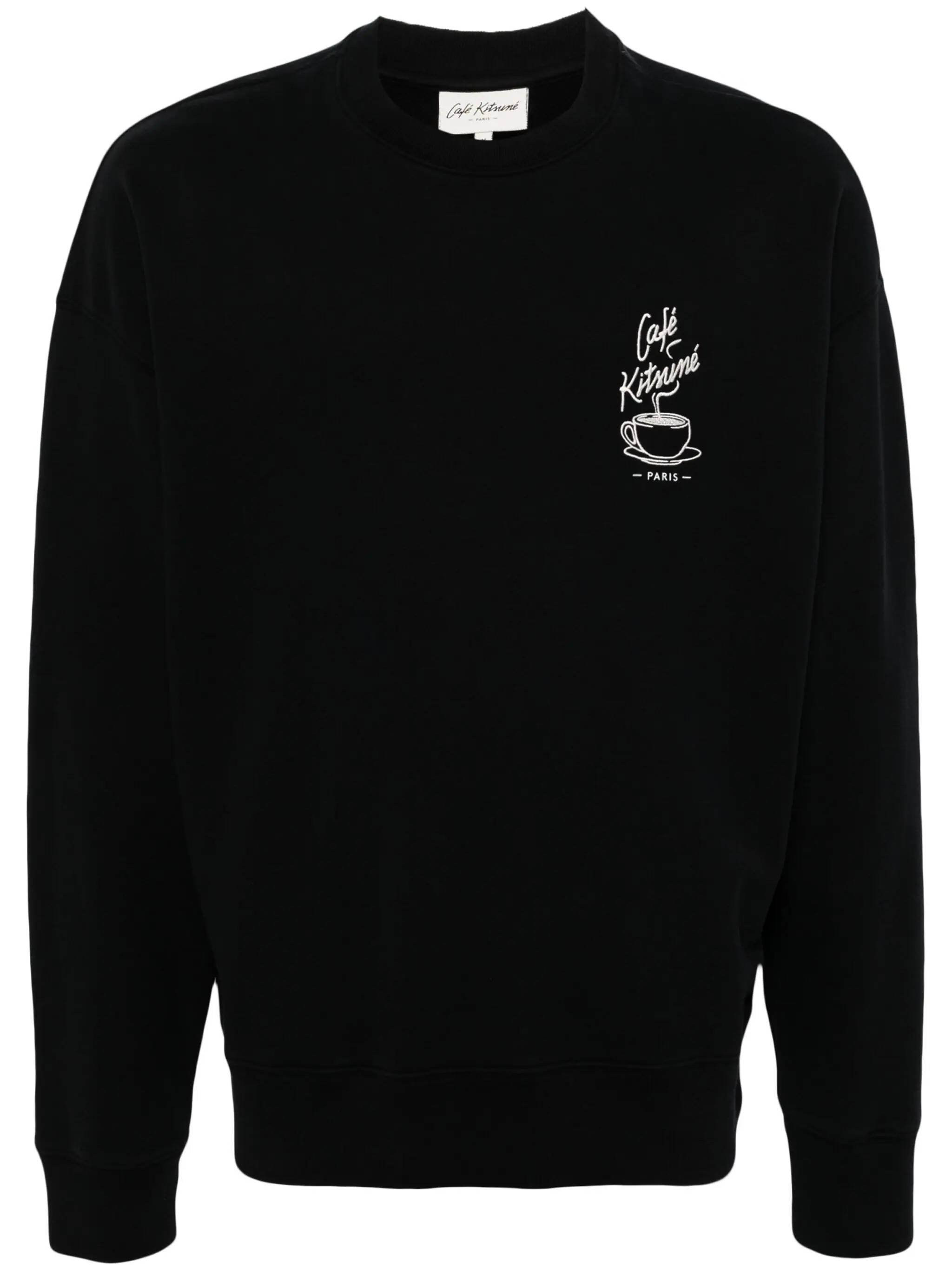 Cafè Kitsuné CKNU00302KM0330 Unisex Black Sweaters - Zuklat