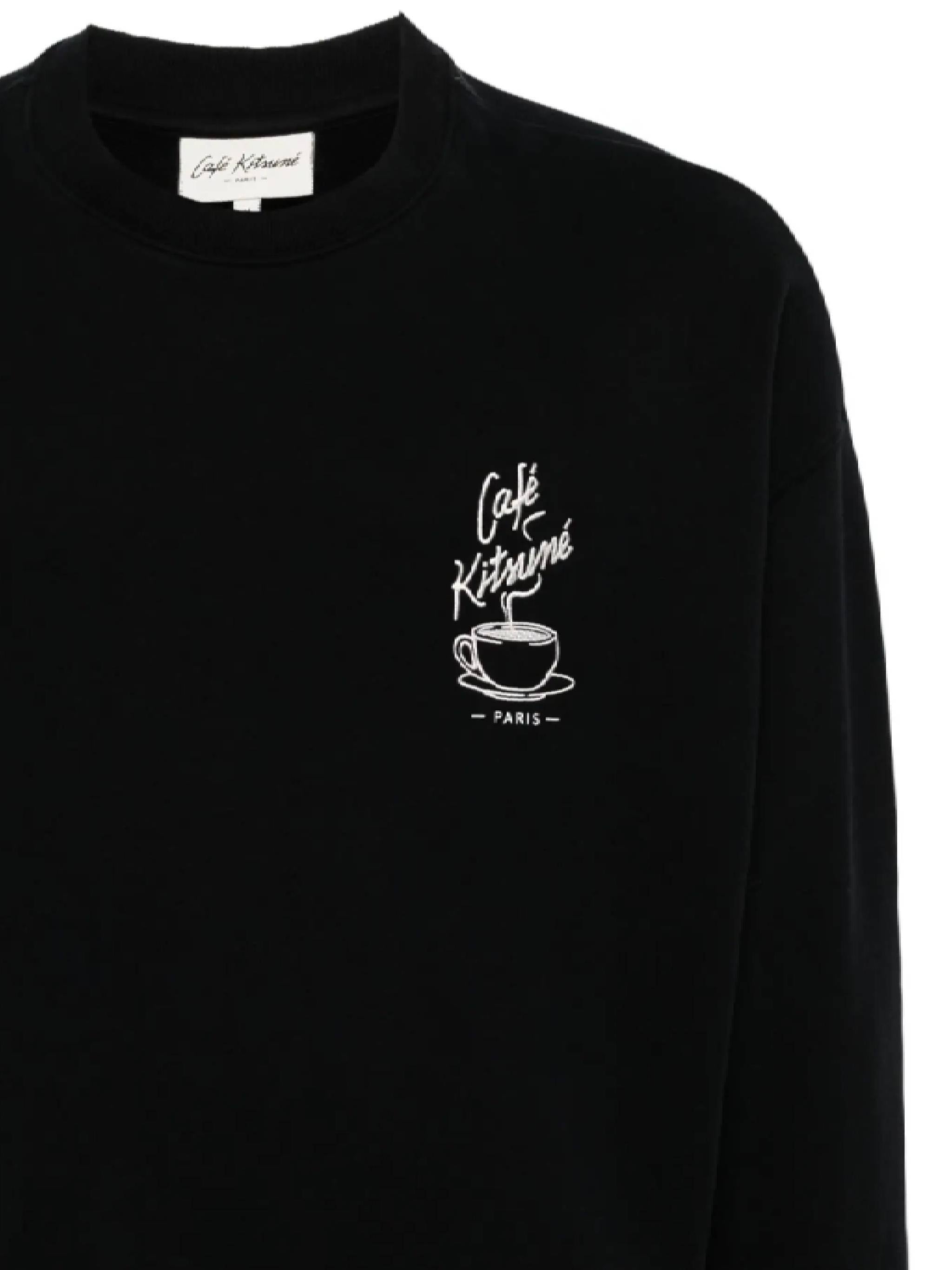 Cafè Kitsuné CKNU00302KM0330 Unisex Black Sweaters - Zuklat