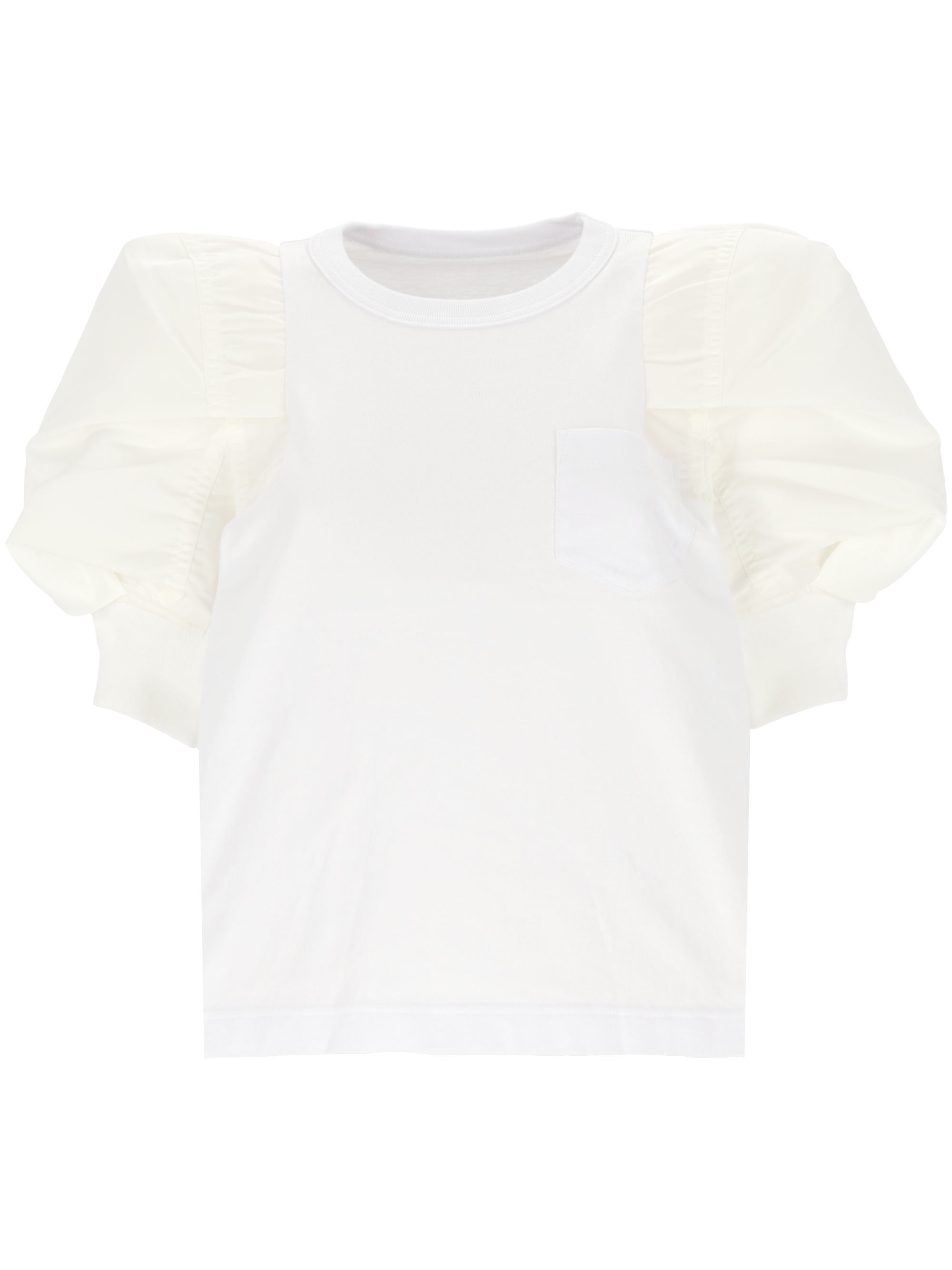 Sacai 24-07543 Woman White T-shirts and Polos - Zuklat