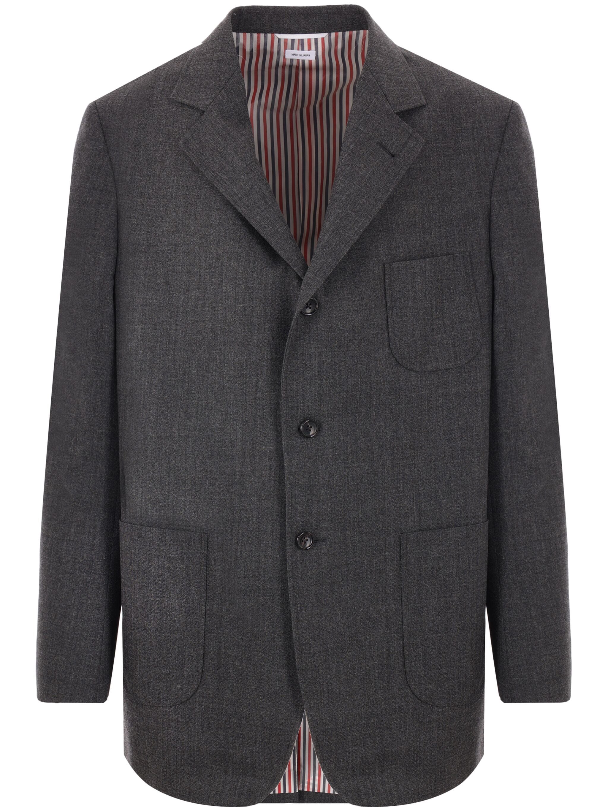 Thom Browne MJU568A Man MEDGREY Jackets - Zuklat