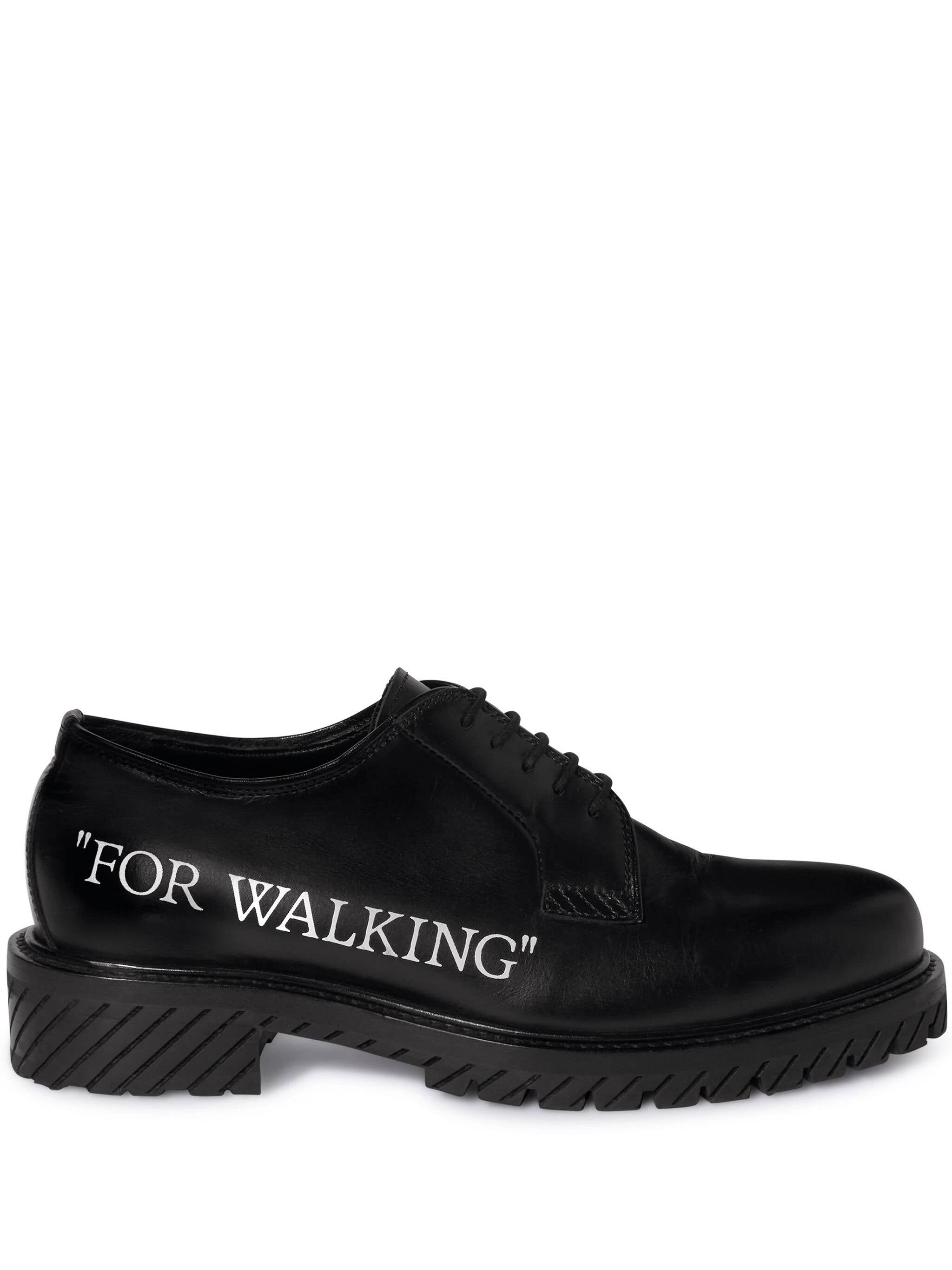 Off White OMIF028C99LEA002 Man BLACK-WH Flat shoes - Zuklat