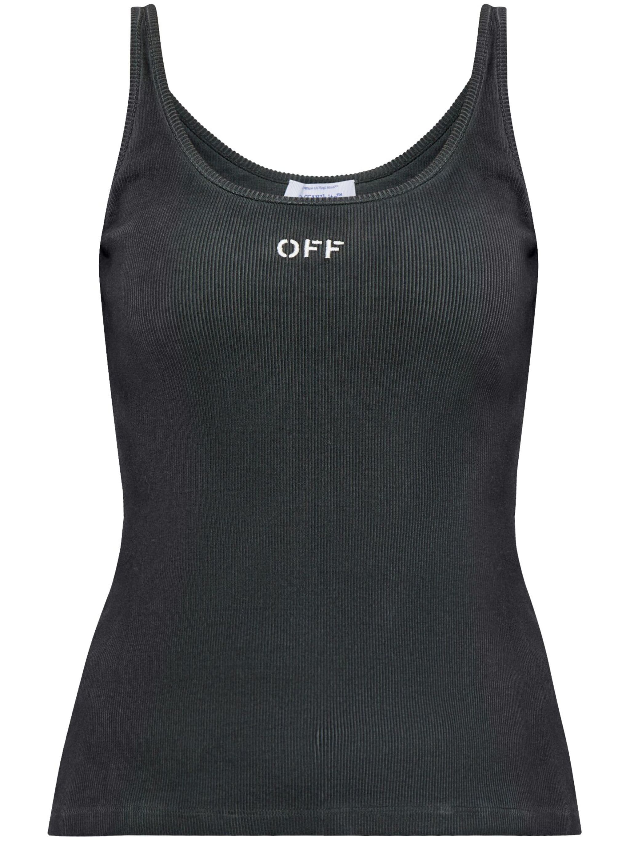 Off White OWAD072F24JER001 Woman WASHED GRE Top - Zuklat