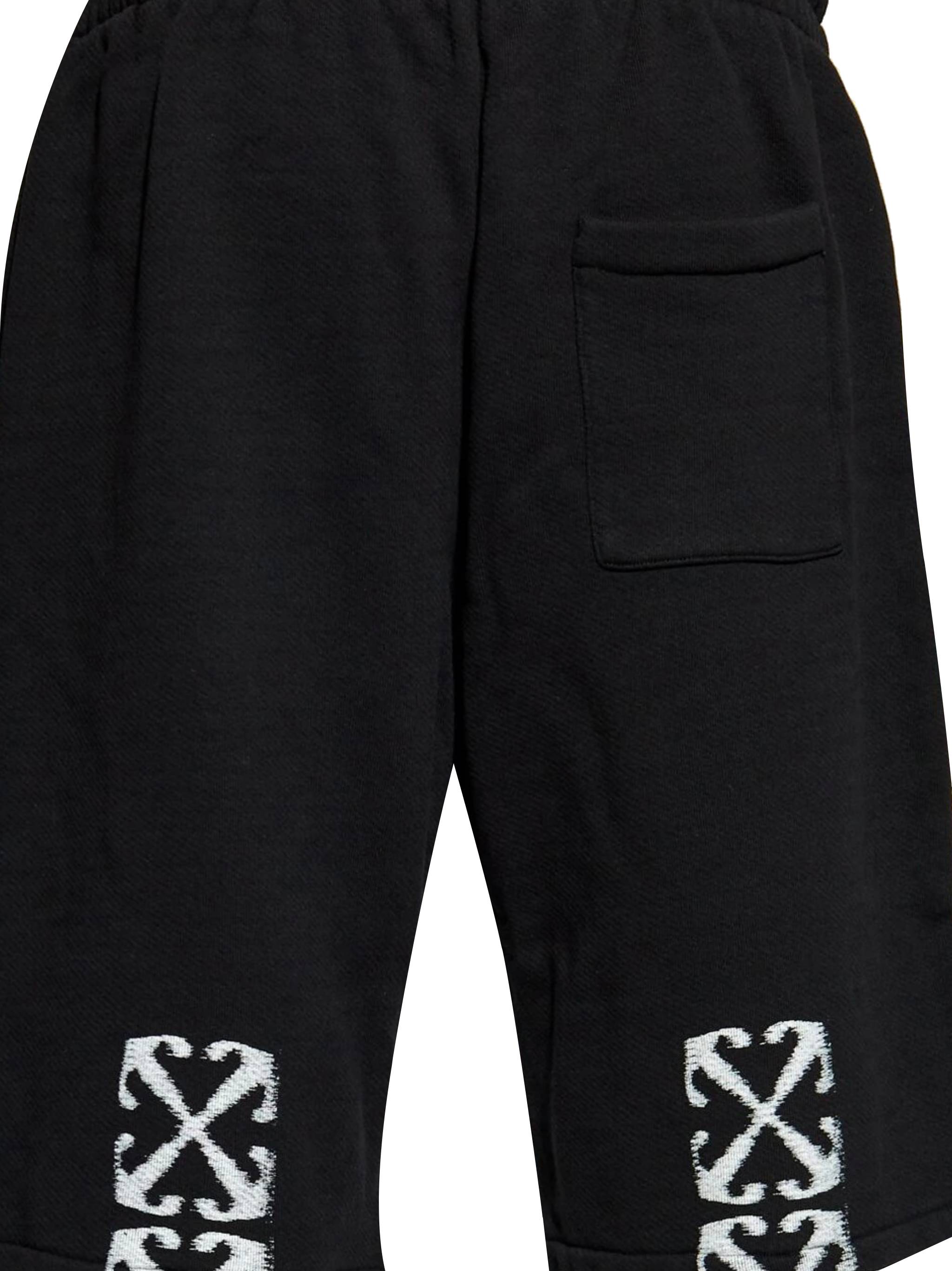 Off White OMCI013F24FLE003 Man BLACK-WH Shorts - Zuklat