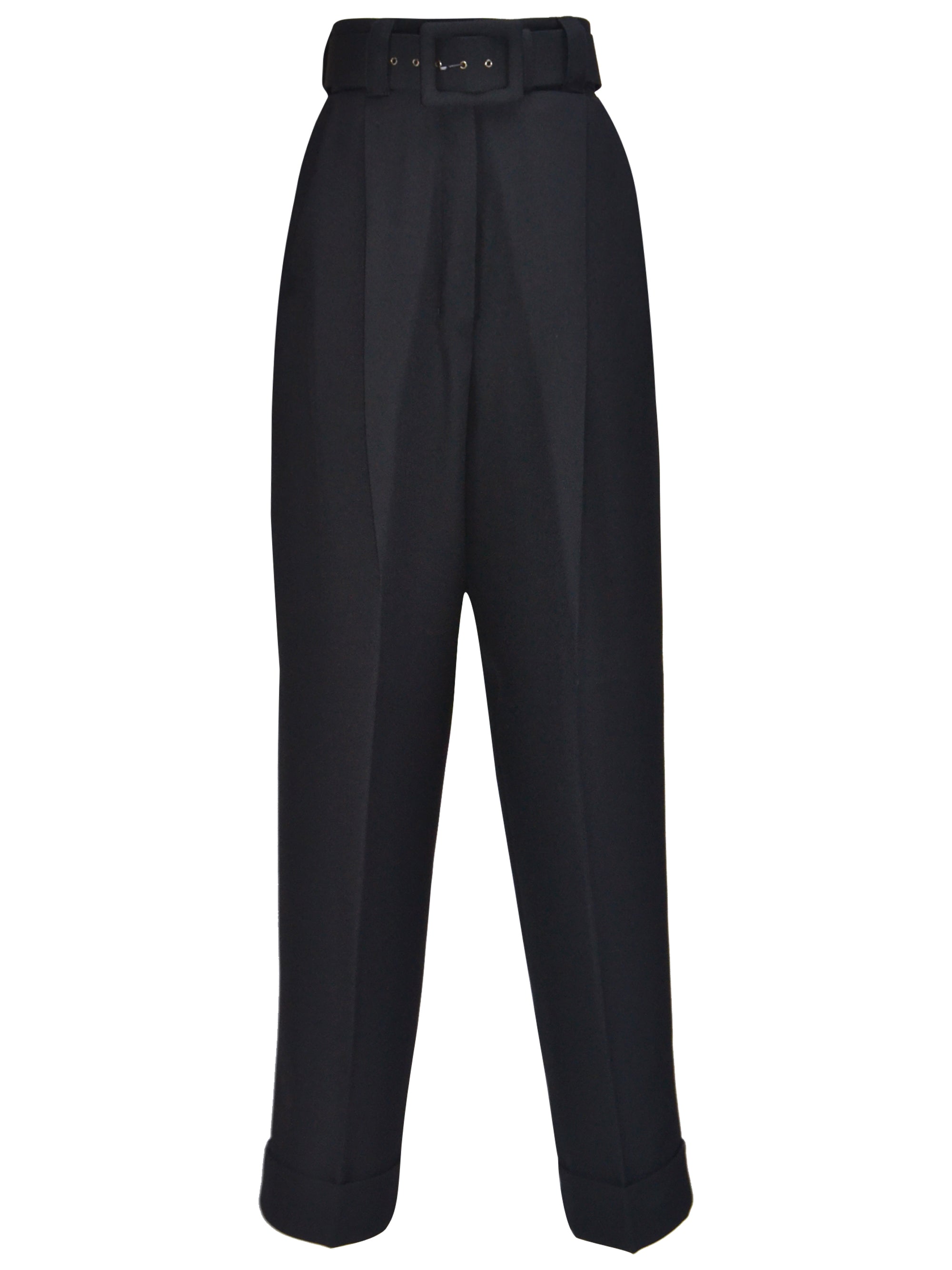 Max Mara 2421136014600 Woman Black Trousers - Zuklat