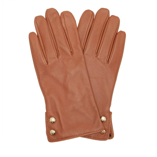 Polo Ralph Lauren 454960097 Woman Leather Brown Gloves - Zuklat